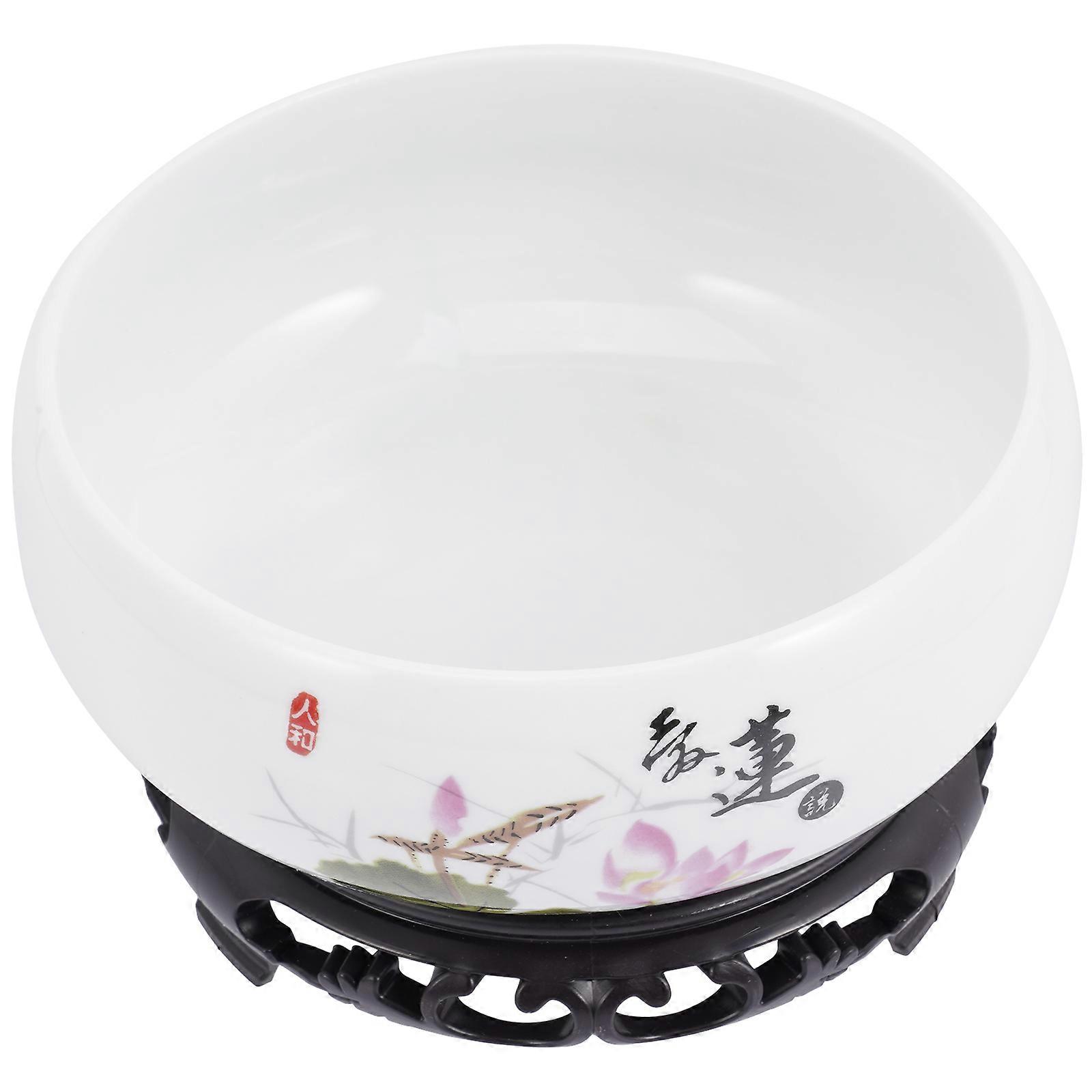 Blue and White Ceramic Flowerpot Hydroponic Container 1Set Bonsai Pot