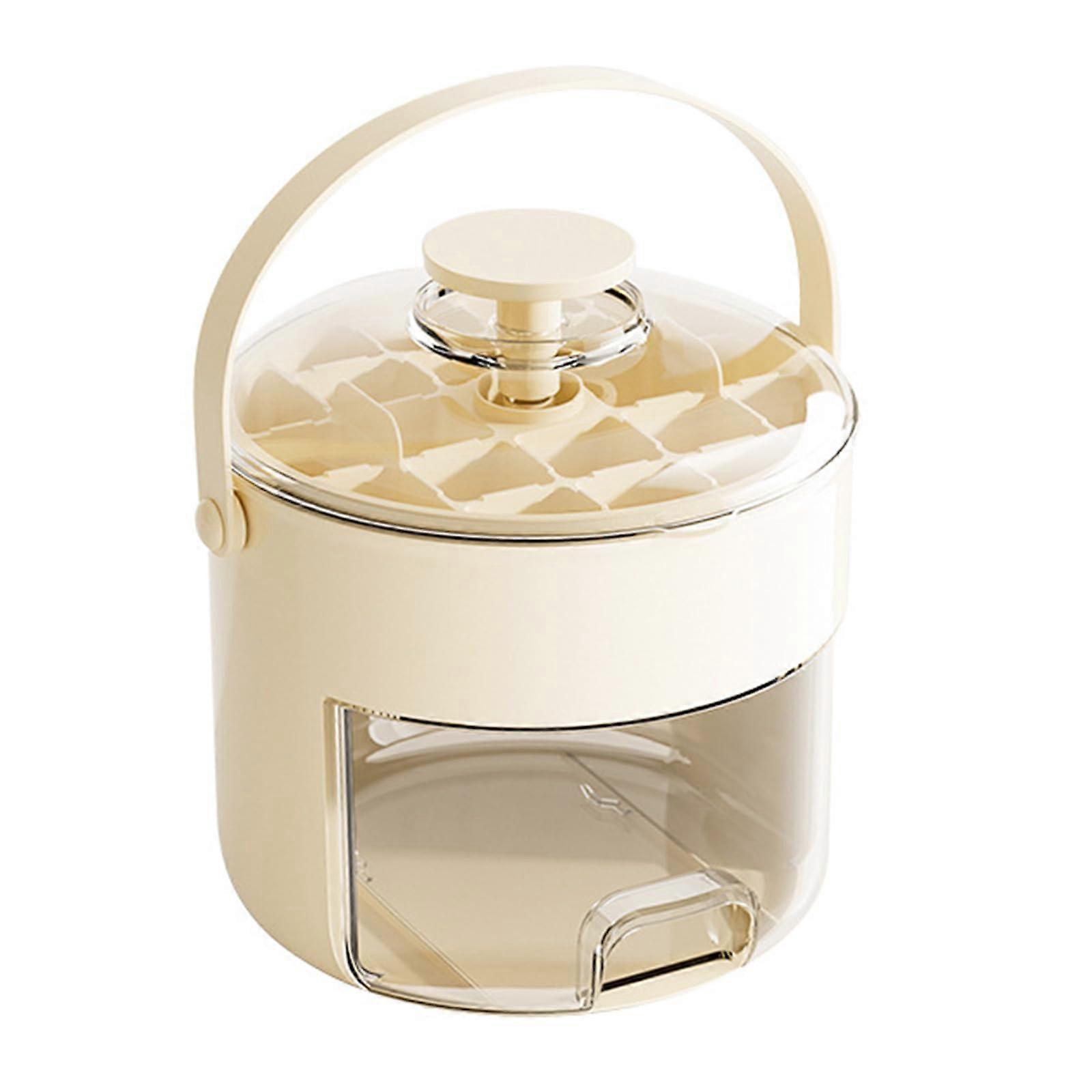 Large Capacity Ice Cube Tray with Press Button, Double Layer Easy Release Mold for Cocktails