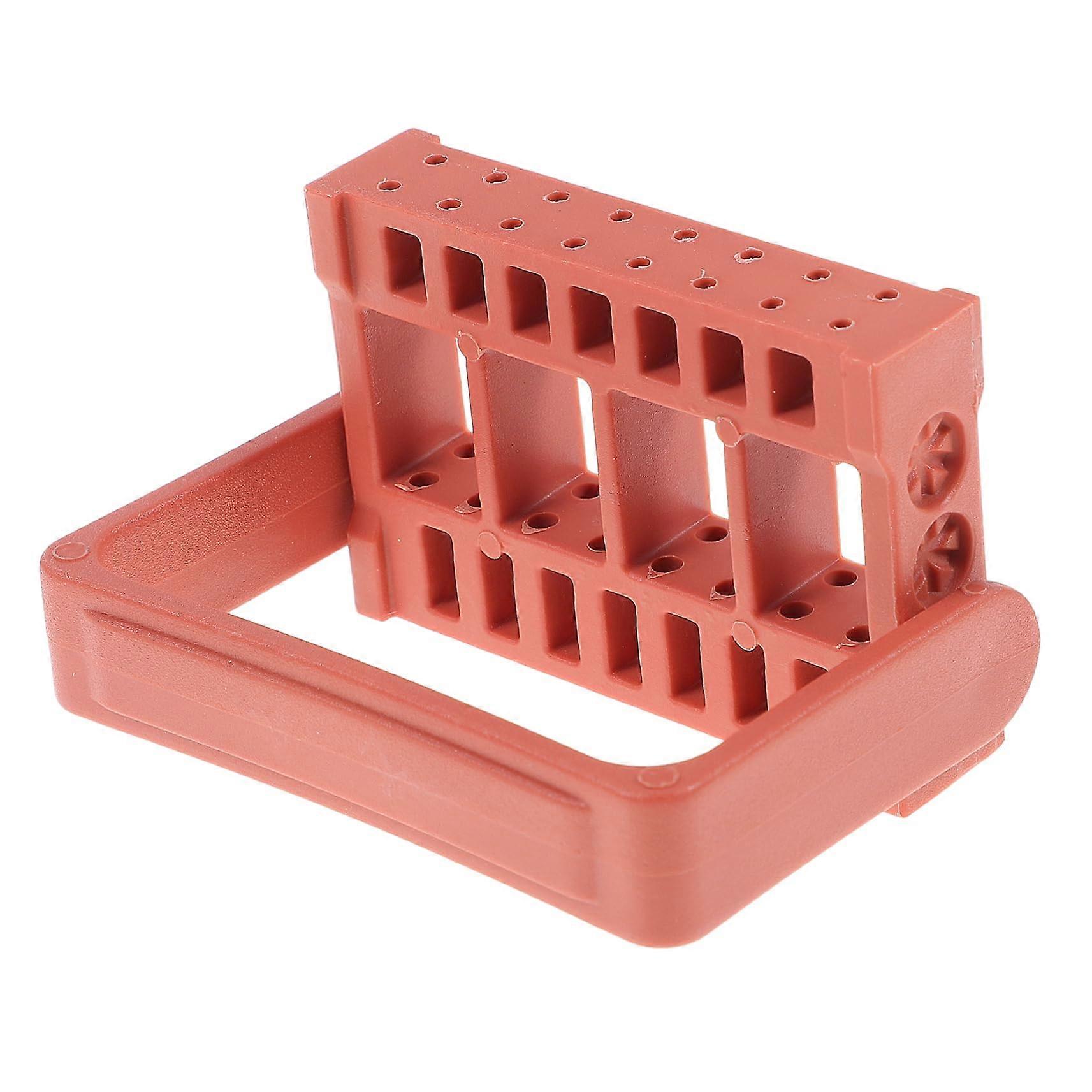 16 Hole Nail Drill Bit Holder Organizer Compact Plastic Storage Case for Nail Art Tools