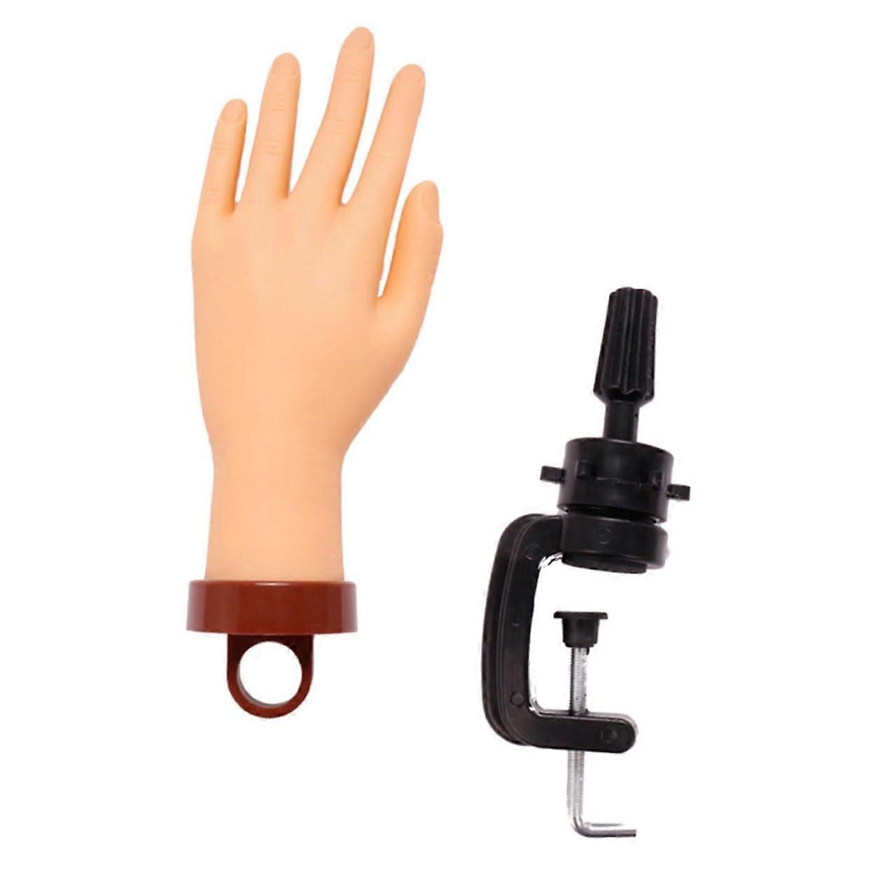 Manicure Practice Hand with Realistic Simulation, Flexible Fingers, Durable PVC for Nail Training