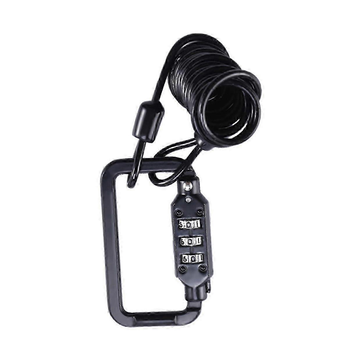 Zinklegierung Helmschloss Compact Lightweight Cable Lock For Bicycle Helmets, Numeric Combination Code, Zinc Alloy