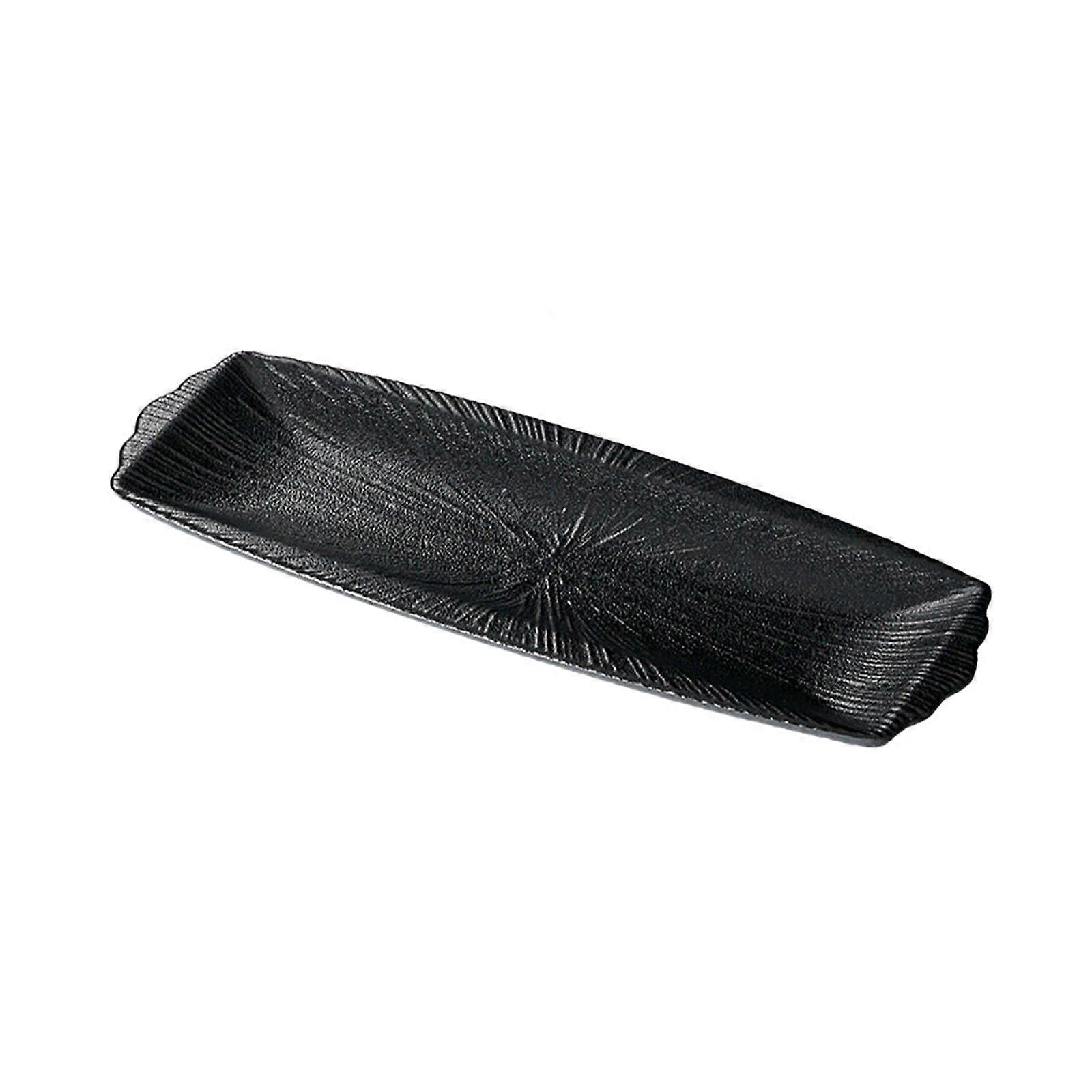 Ceramic Dinner Plate Rectangular Serving Plate Microwave Dishwasher Safe for Restaurant BBQ