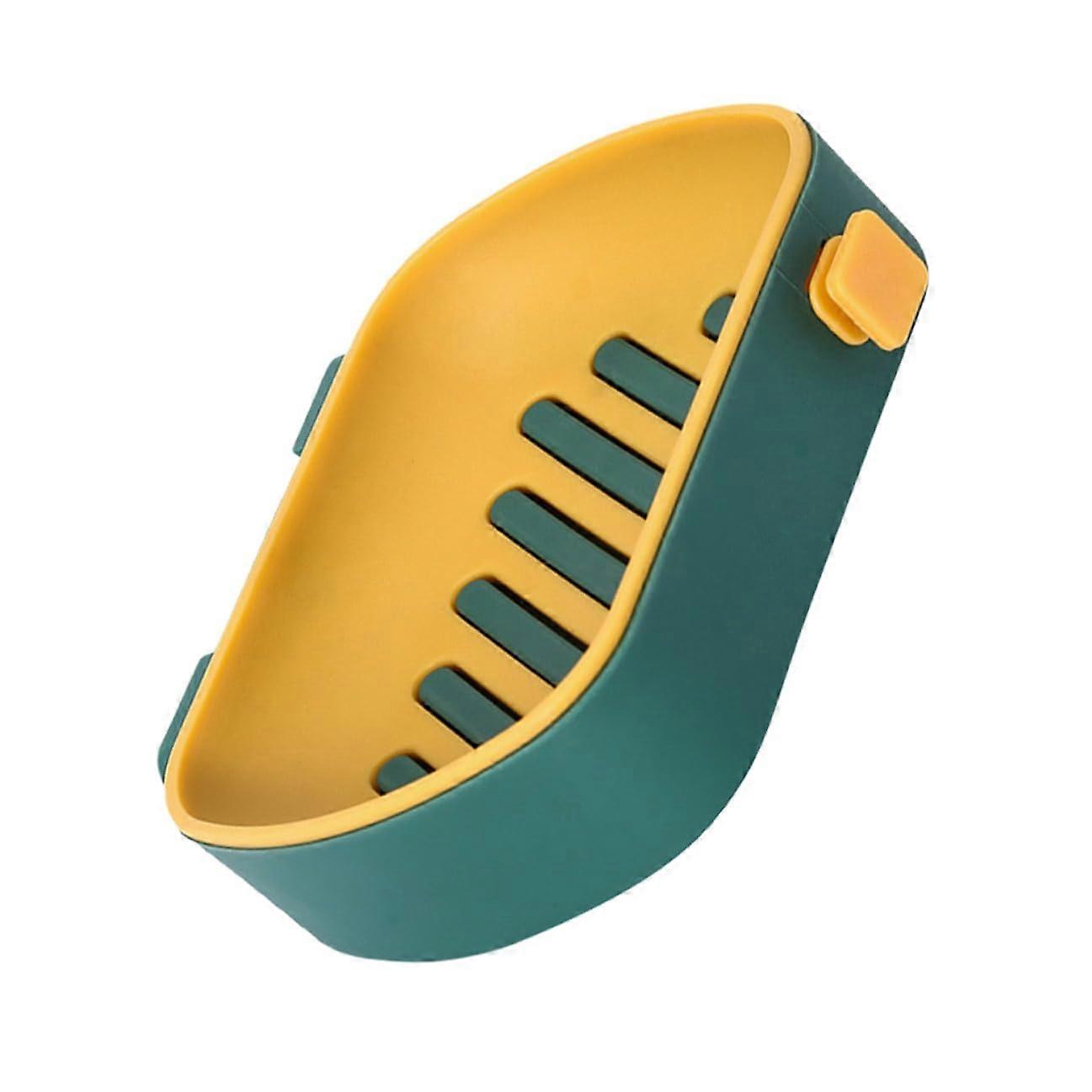 Wall Mounted Adhesive Soap Dish with DoubleLayer Drainage for Bathroom Kitchen Keeps Soap Dry