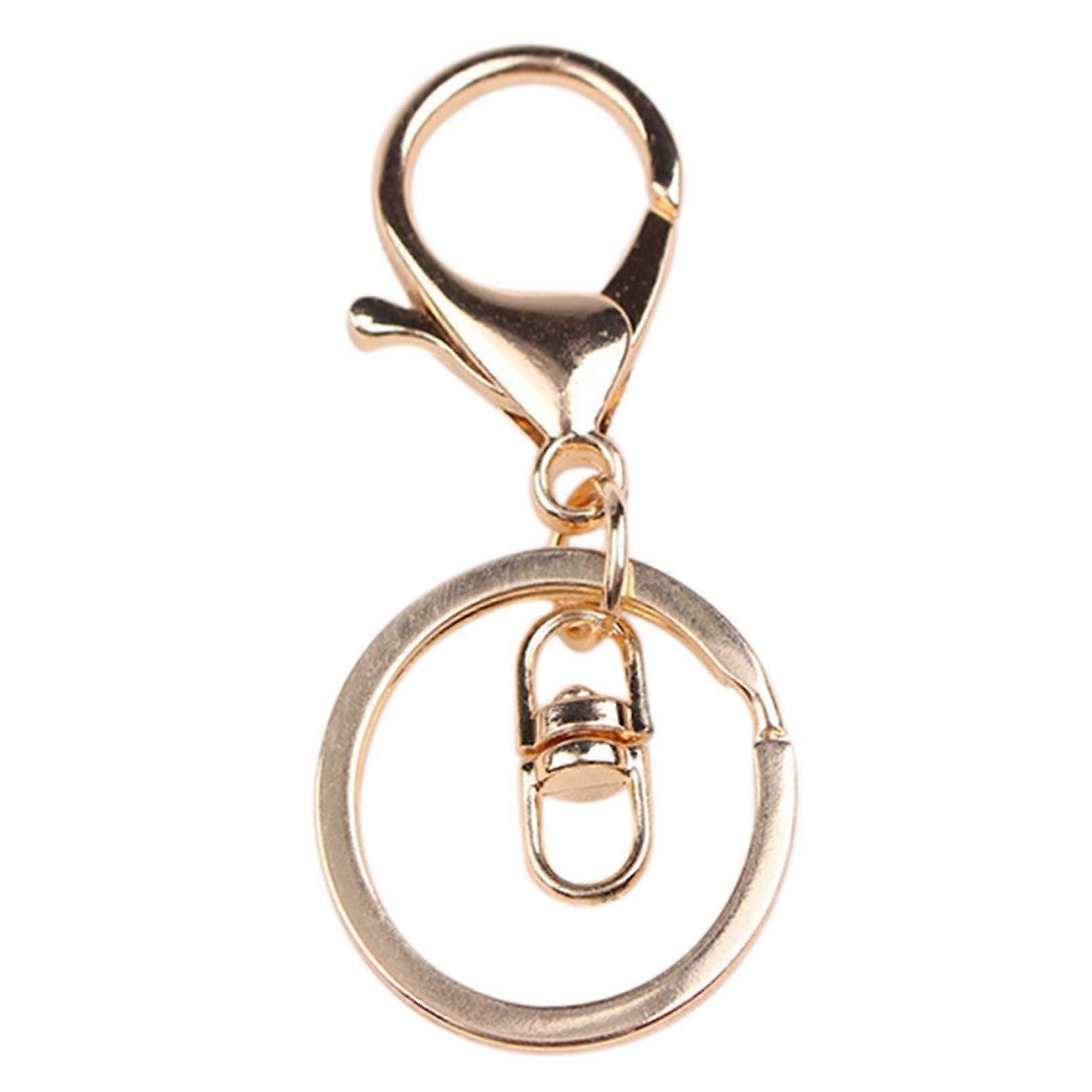 Metal Keychain with Secure Lobster Clasp and Round Split Ring for DIY Accessories