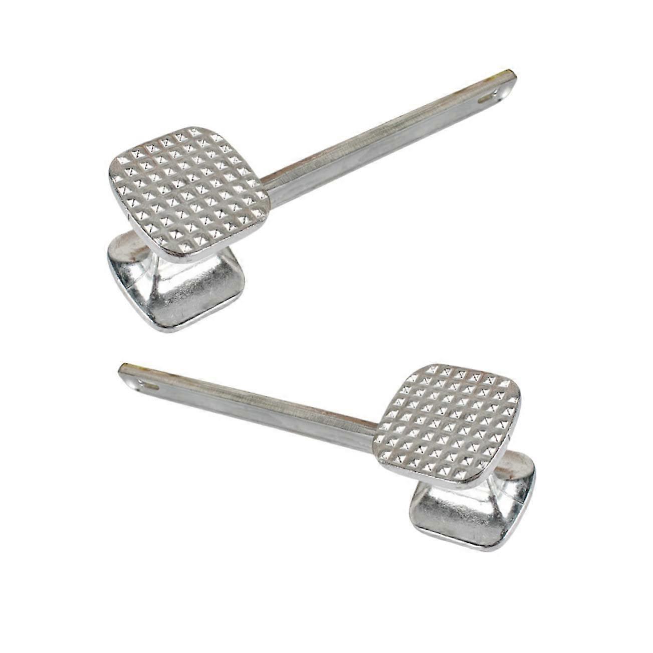 2pcs Meat Tenderizer Mallet with DualSided Textured and Smooth Surfaces Ergonomic Handle