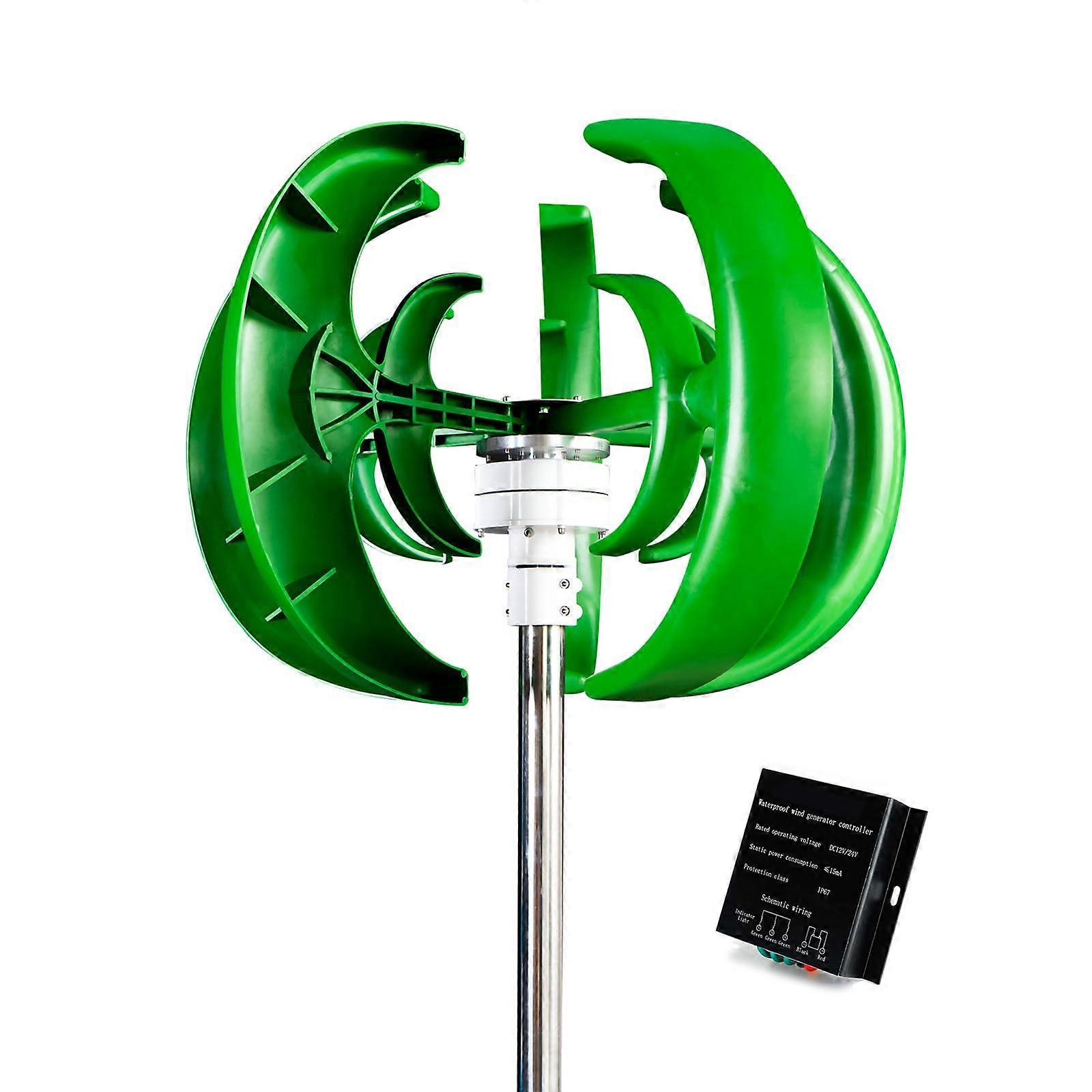 12V Vertical Wind Turbine Generator 12000W  Efficiency Quiet Home Wind Power System with MPPT Controller