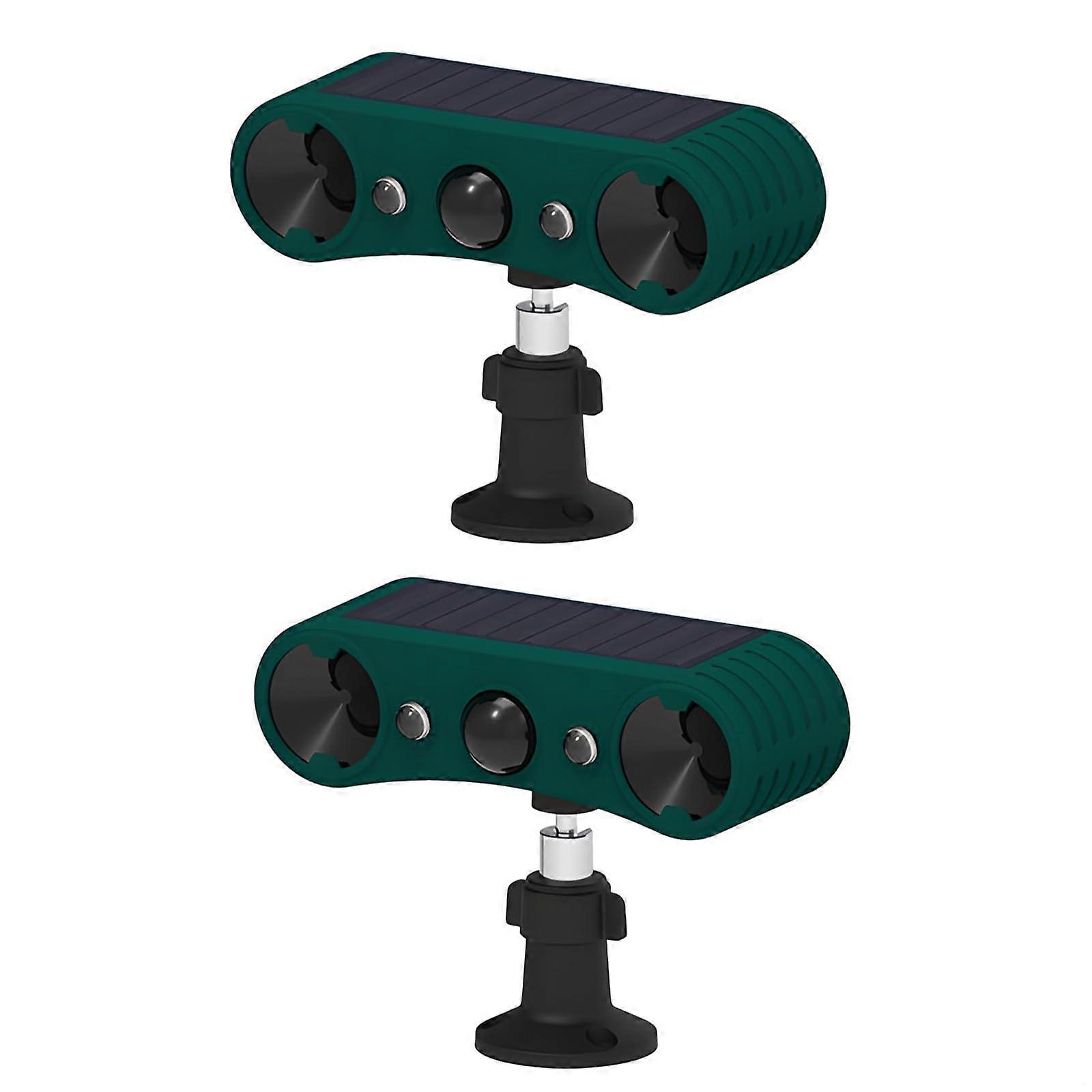 Solar Motion Sensor Light Alarm Set 2 Pack, Wireless Weatherproof Security with 13 Sound Alerts