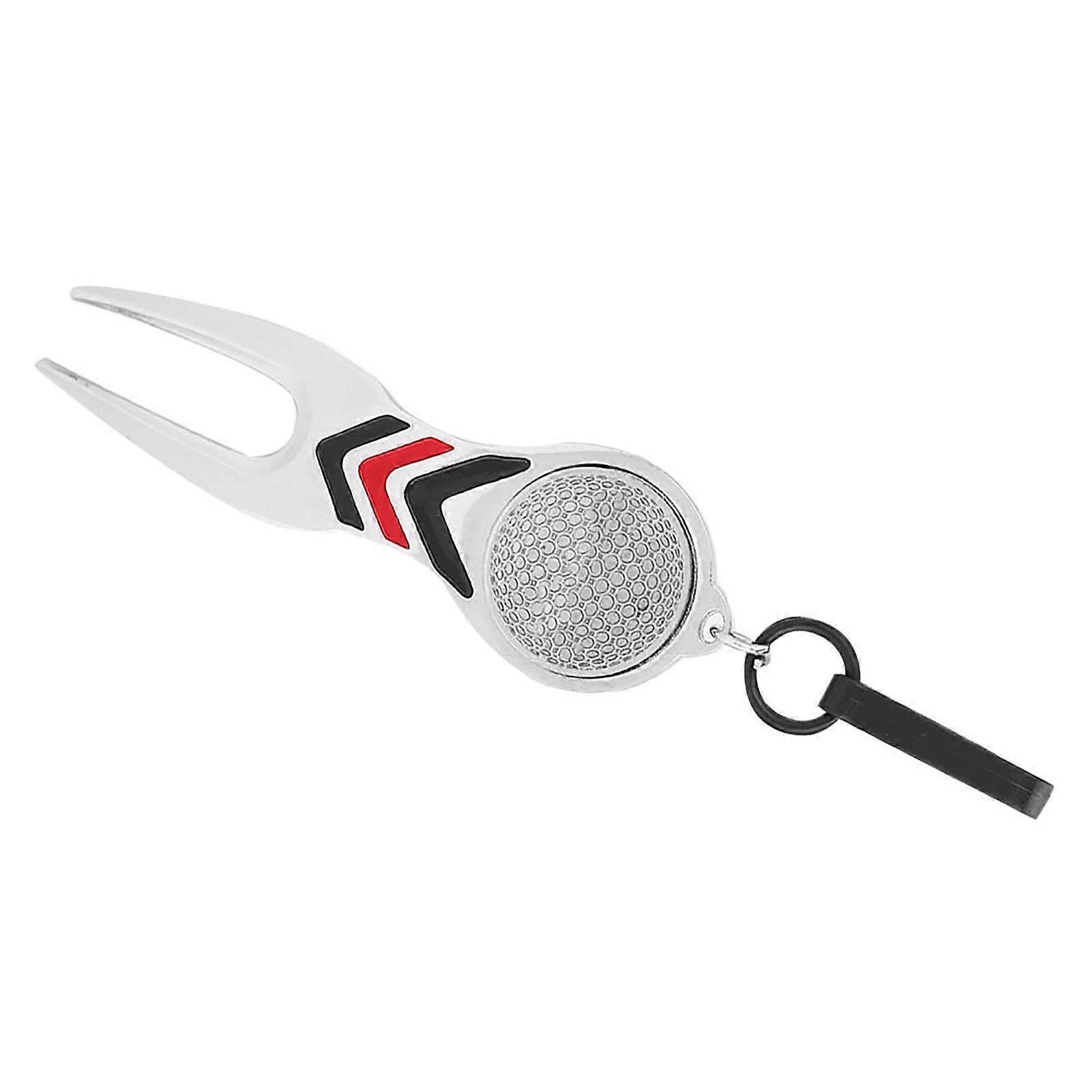 Metal Golf Divot  Tool with AntiSkid Grip, RustProof Polished Finish for Course Repairs