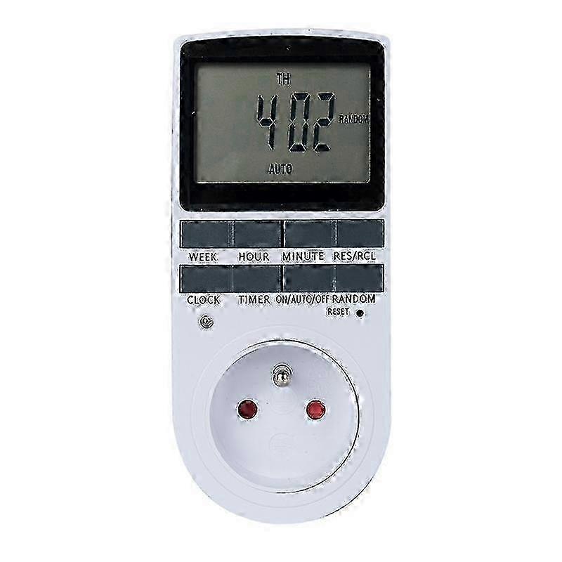 Electrical and Digital Socket Timer, 10 Daily Weekly Programs Digital Socket Timer with Anti-theft M