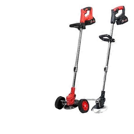 Electric Lawn Mower and Cordless Grass Trimmer, Lithium Battery Powered, Foldable Design, Efficient Cutting