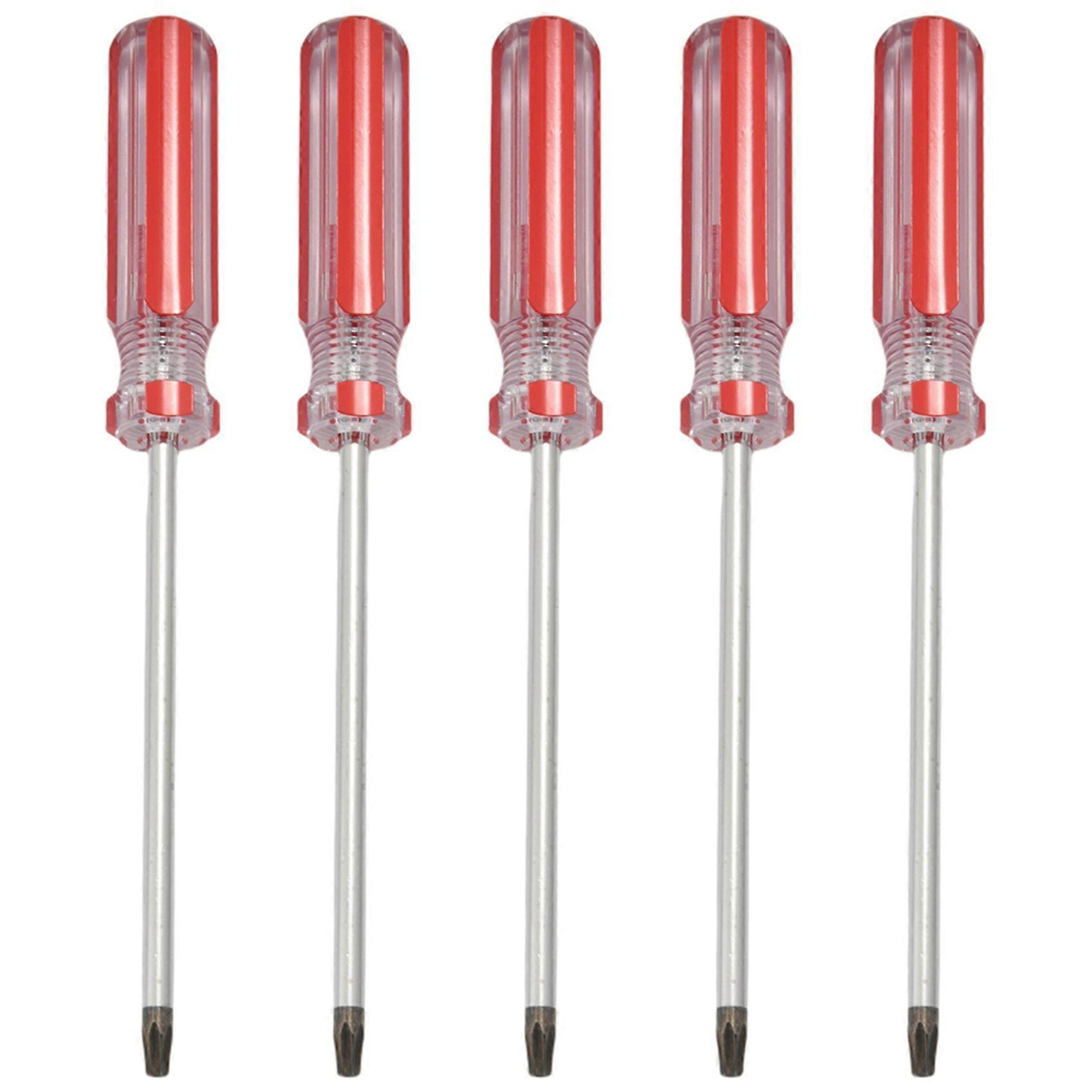 5X Plastic Handle T20 Security Torx Screwdriver Hand Tools