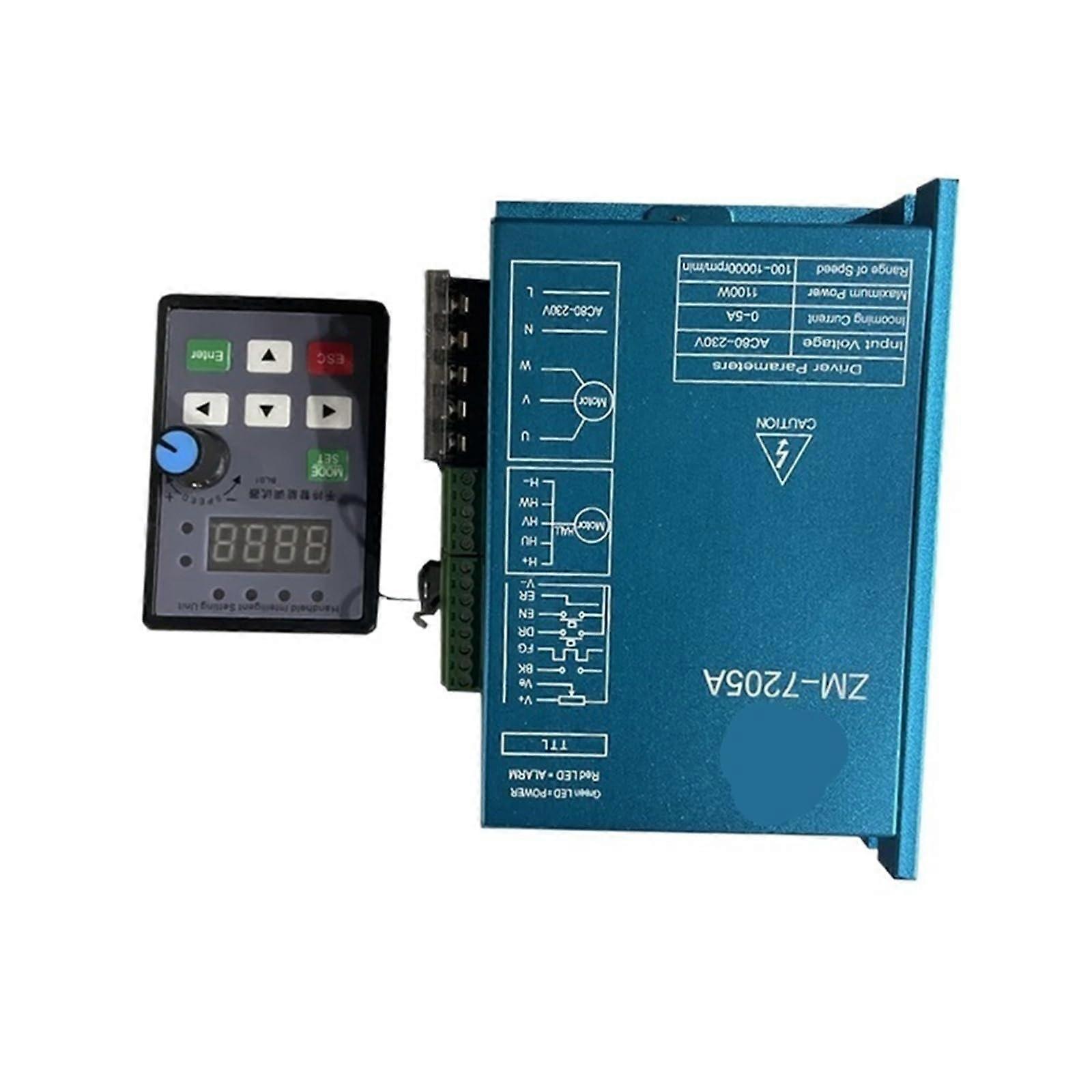 ZM7205A 220V AC to 310V DC Motor Driver 1100W Brushless Controller with Handheld Setting Unit