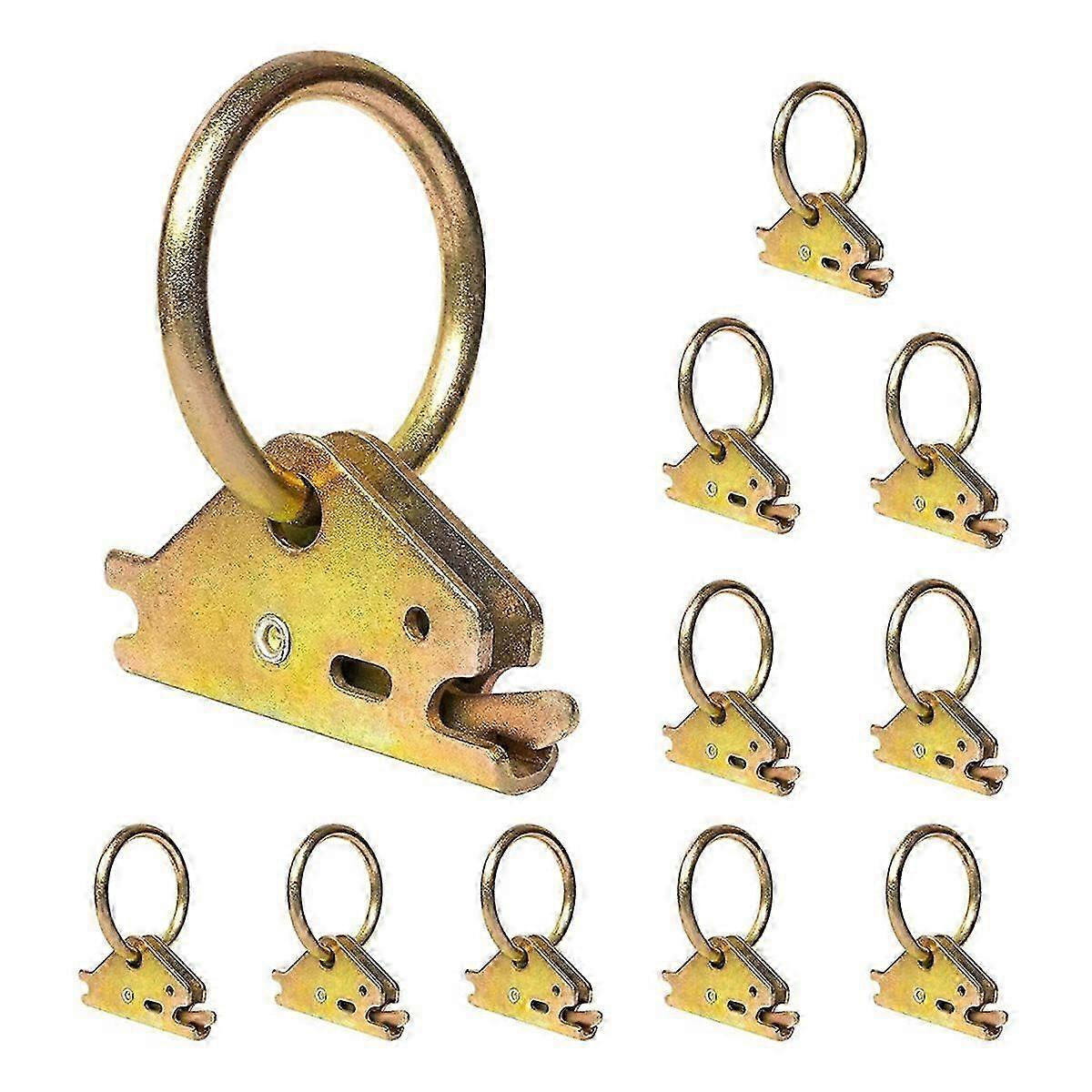 10PCS Heavy Duty E-Track Tie Down O Ring E-Track Ring compatible E-Track Tie Down Rail/Single System