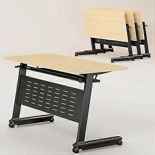 Folding Training Table 140x60x75cm, Compact Foldable Office Conference Desk for Classrooms and Small Spaces