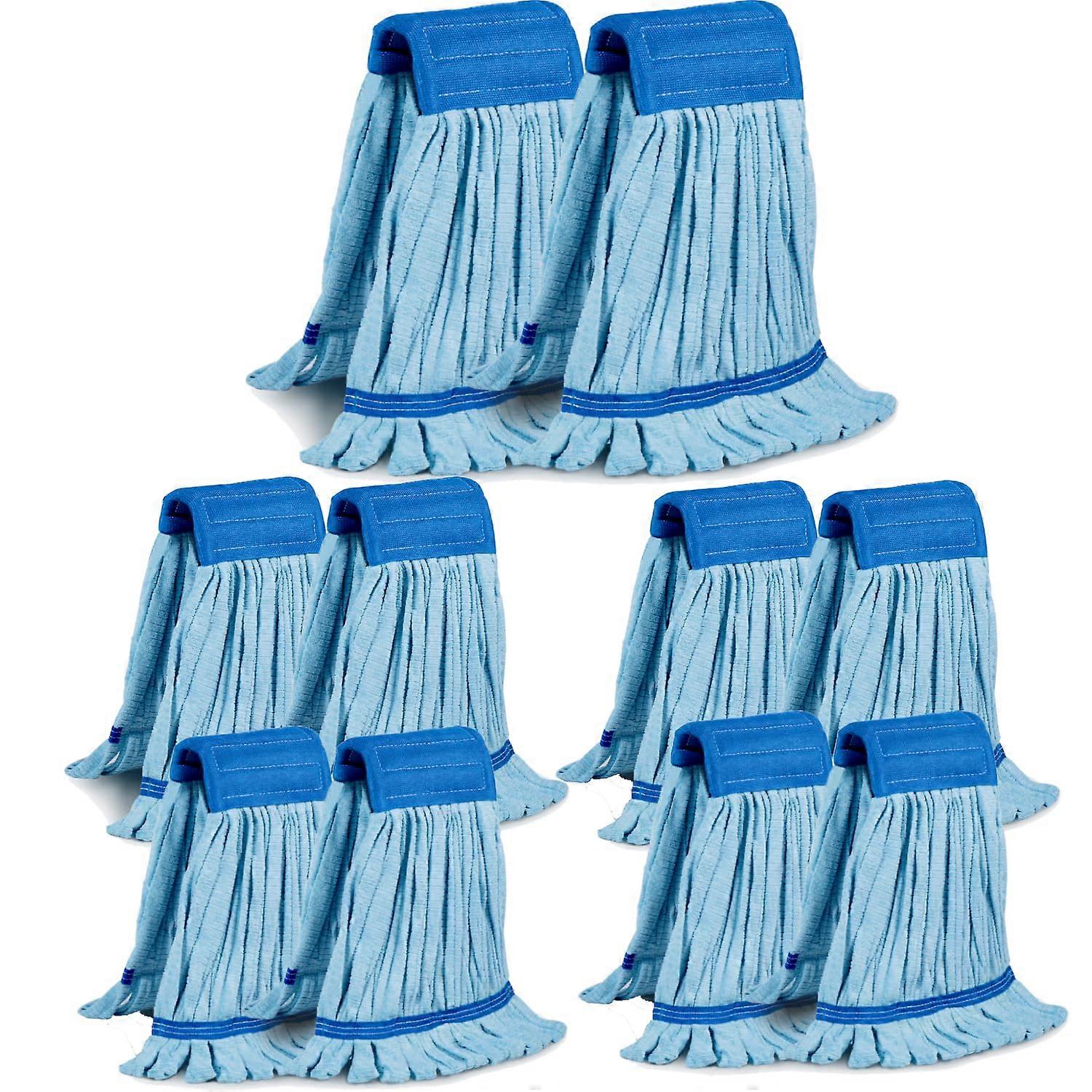 10 Pack Microfiber Mop Head Refill Extra Absorbent Heavy Duty Industrial Wet Mop Replacement