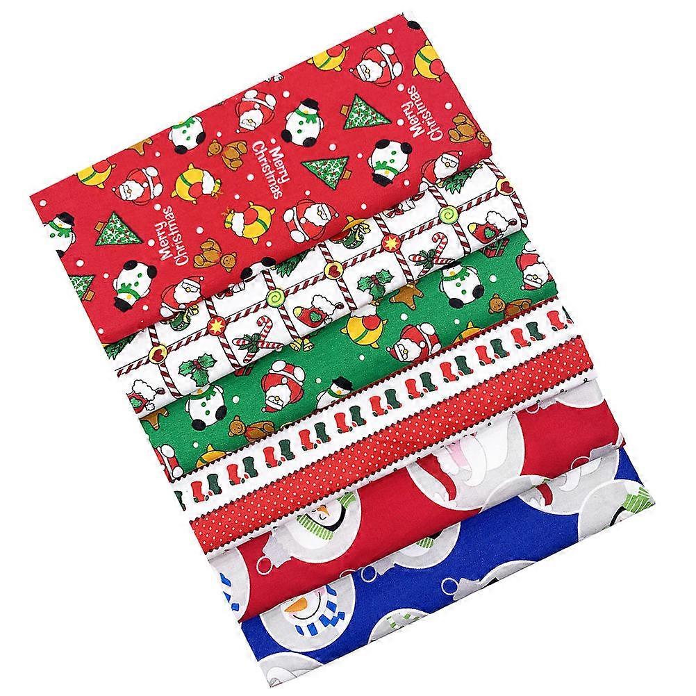 Durable Cotton Cloth Piece for DIY Christmas Patchwork 6Pcs Set