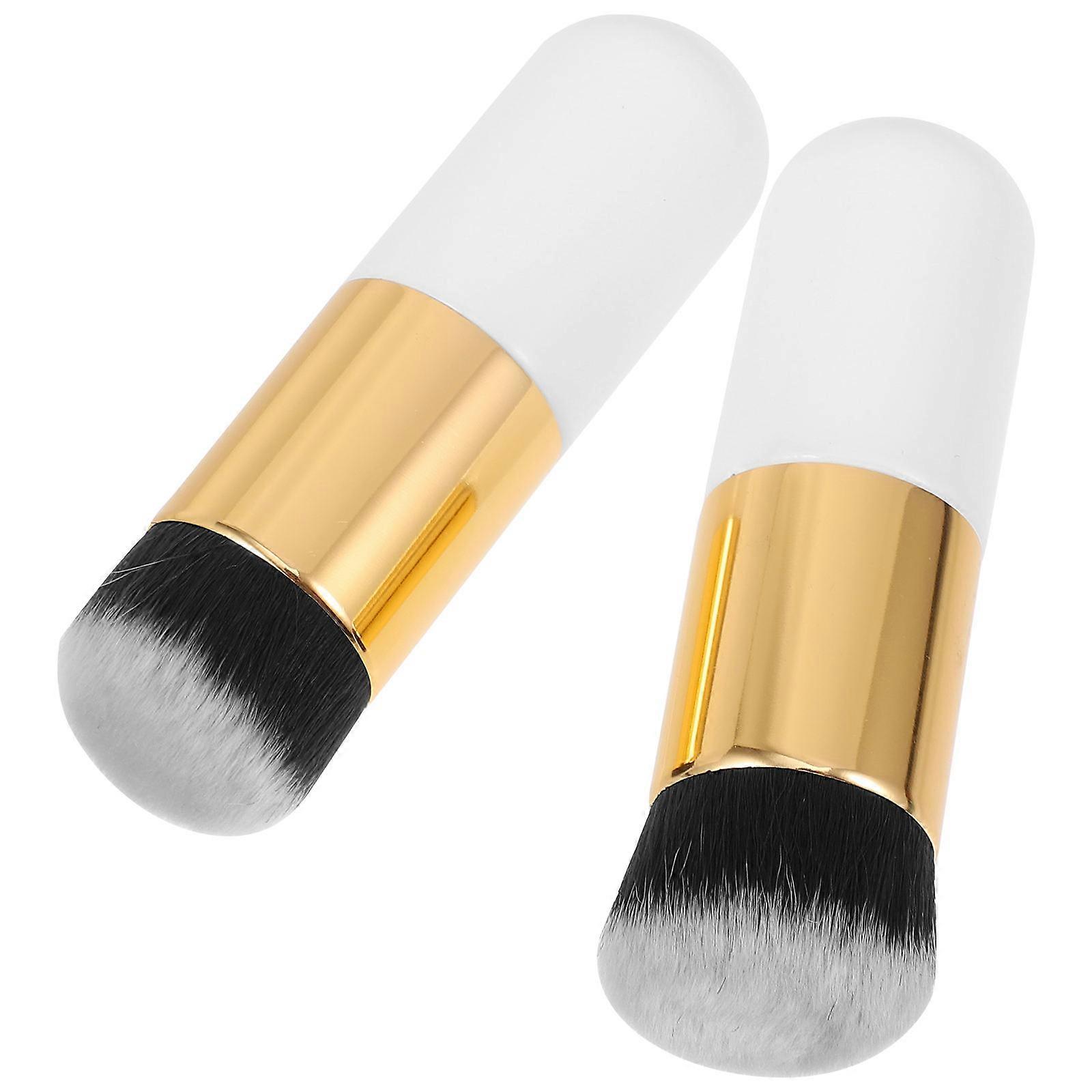 Makeup Brush 2Pcs High-Density Foundation Brush for Even Coverage