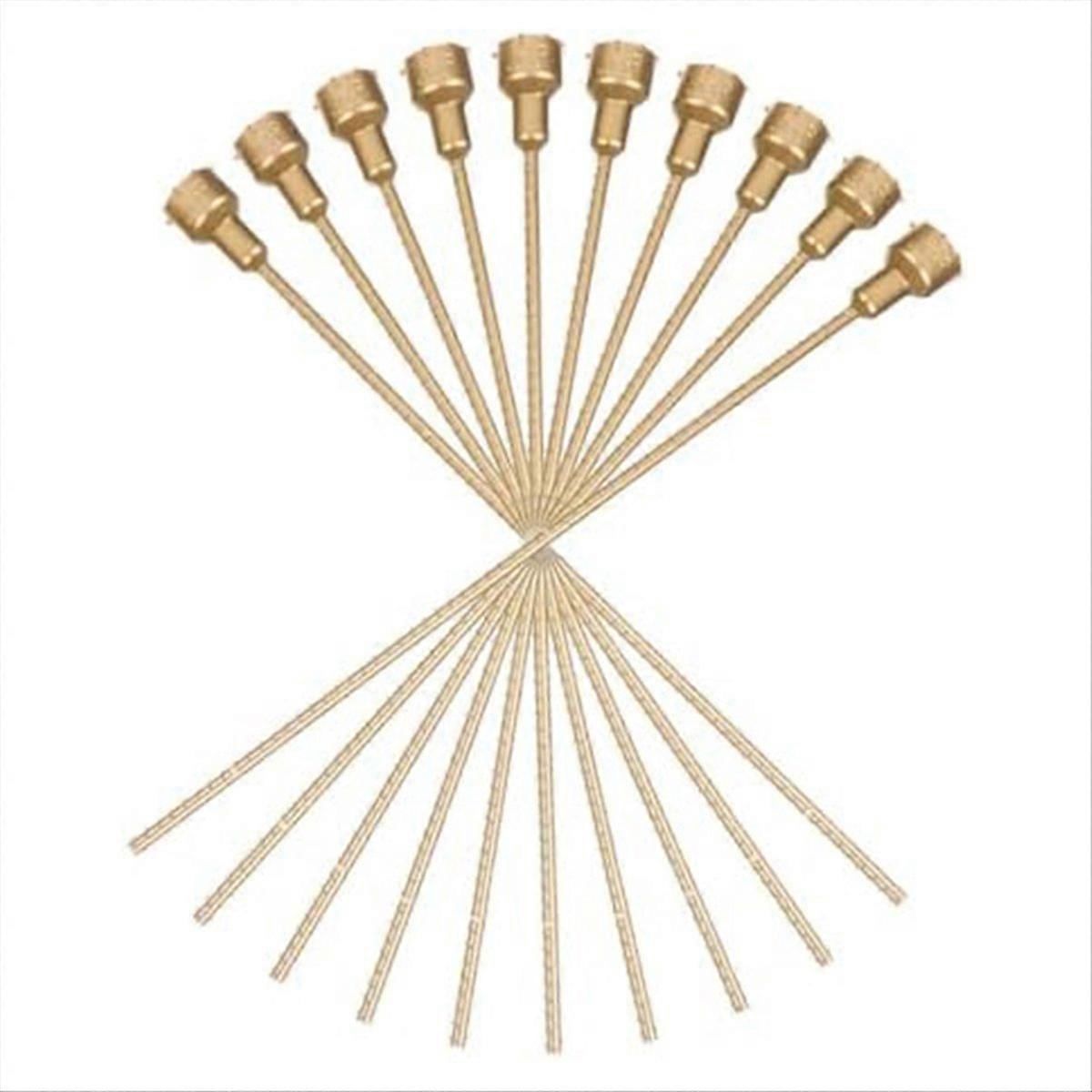 10pcs Flower Extension Pole Plastic Flower Stems,Gold