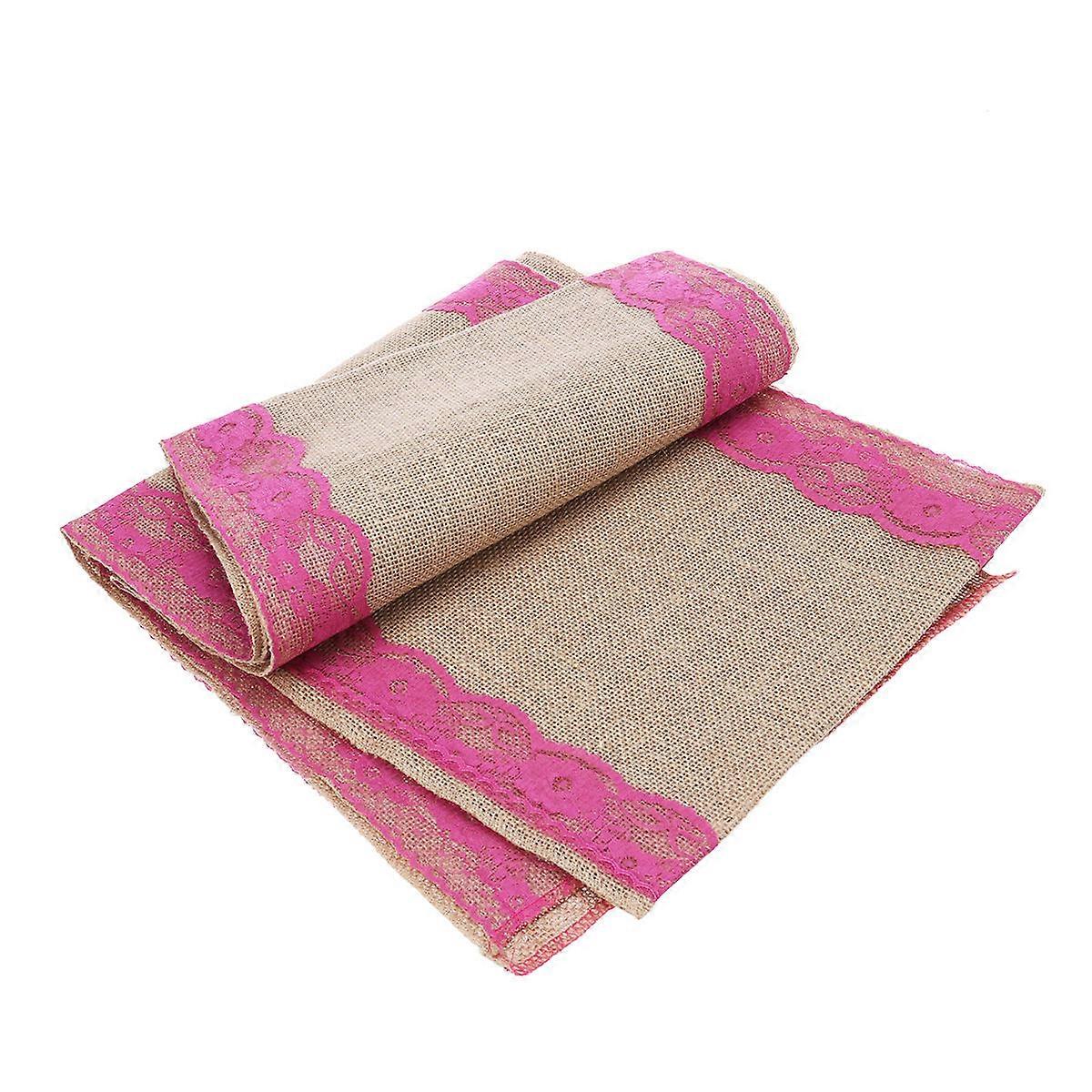 Linen Table Runner Burlap for Christmas Party Decoration