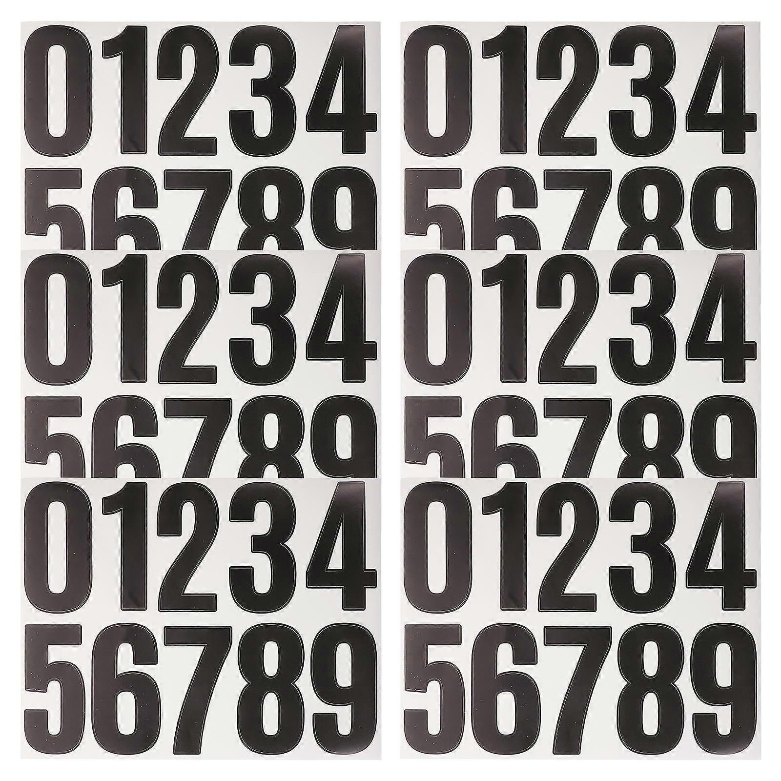 Large Number Stickers for Trash Can Adhesive Numbers 30 Sheets