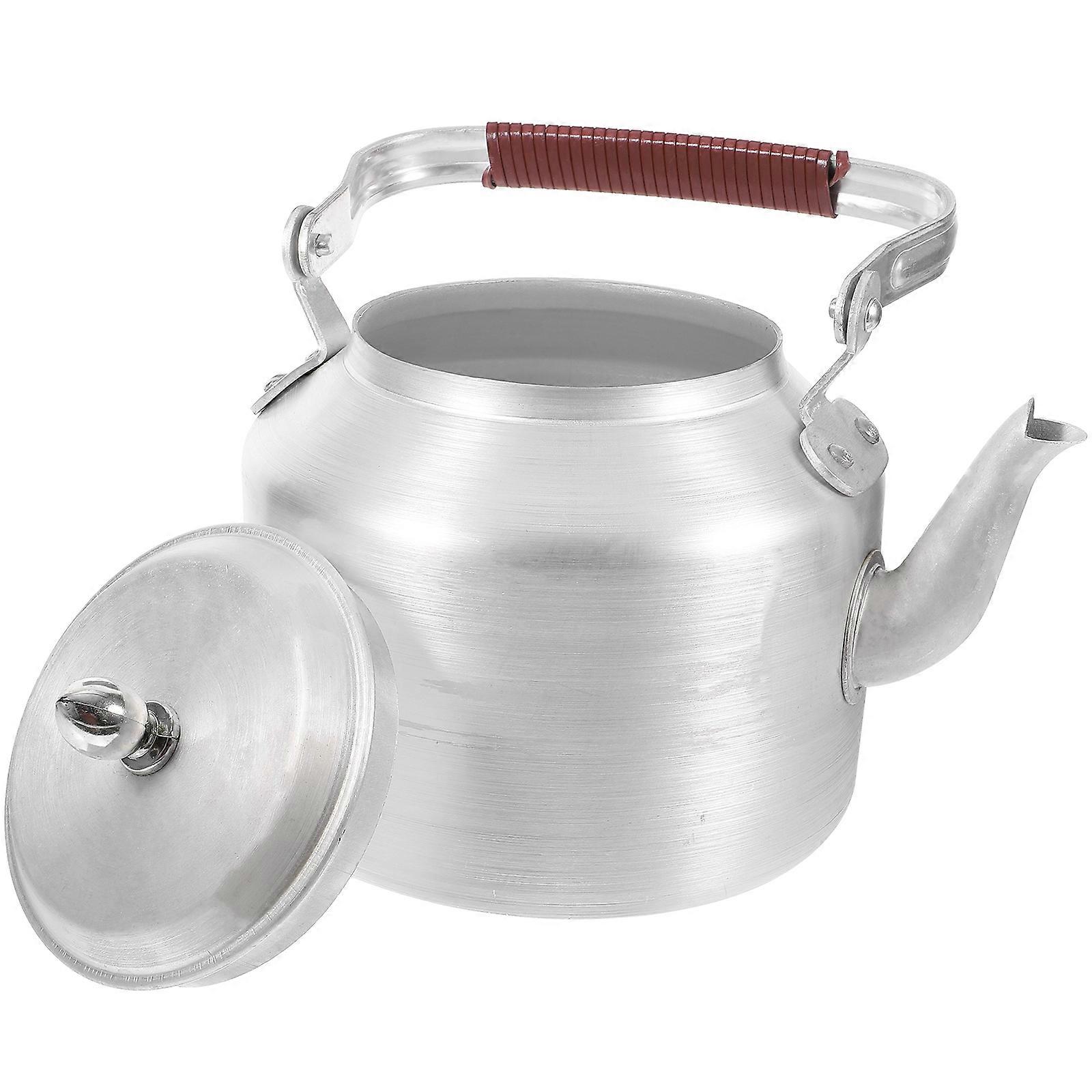 Silver Aluminum Water Kettle for Storage Use with Handle 2L Tea Pot