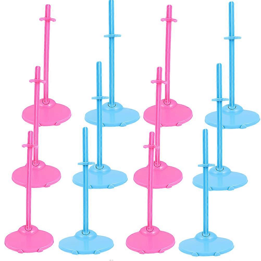 Figure Stand Doll Support Plastic Doll Display for 12Pcs Assorted Color