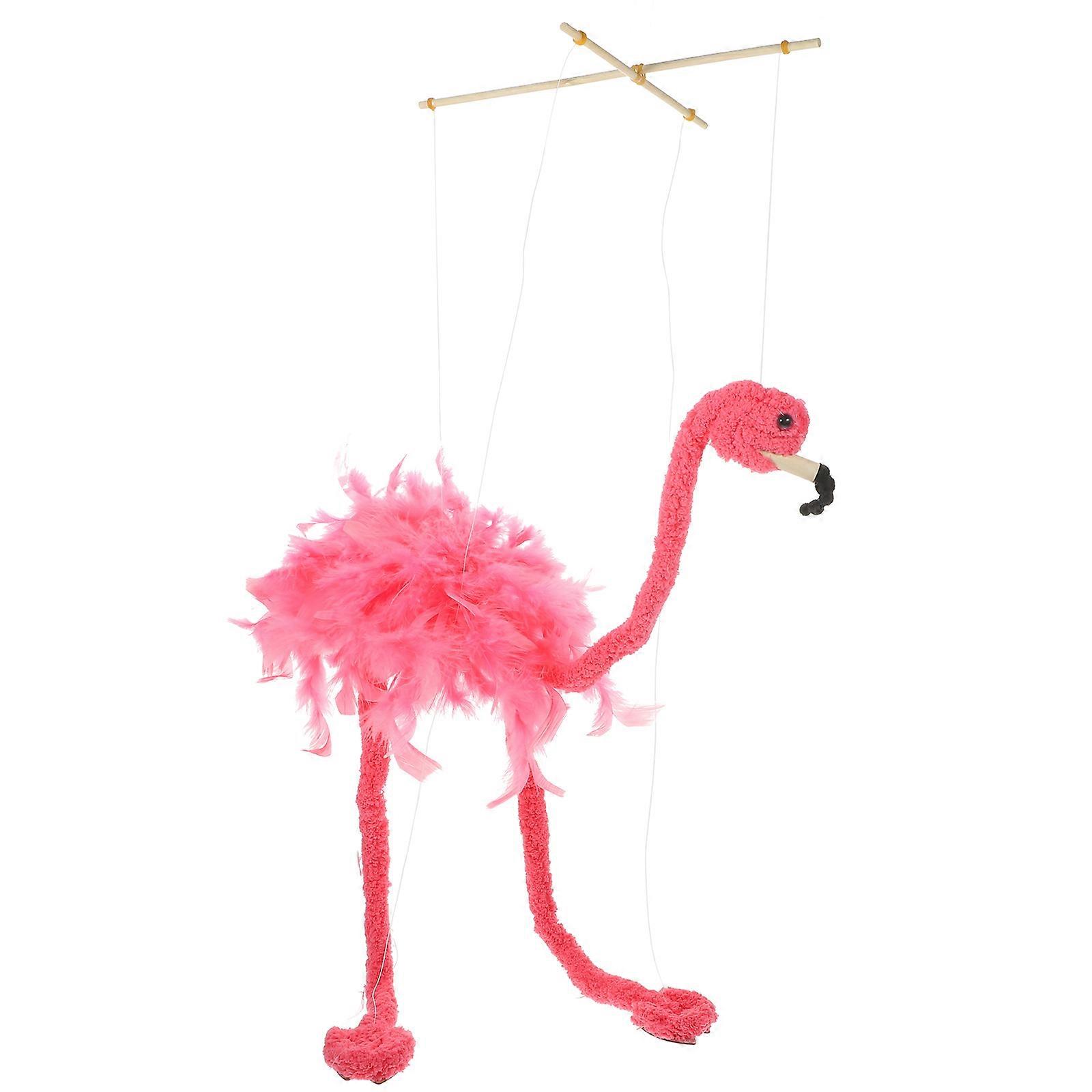 Flamingo Plush Marionette Puppet for Interactive Play