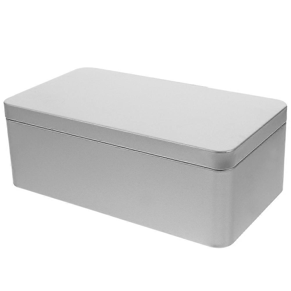 Tea Leaves Can Tinplate Rectangular Tin Box with Lid for Party Use