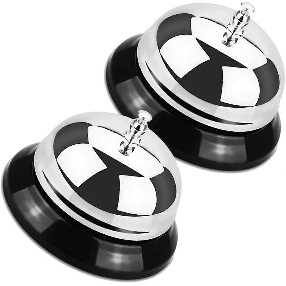 Silver Metal Dinner Bells Call Bells 2Pcs for Restaurant and Kitchen Use