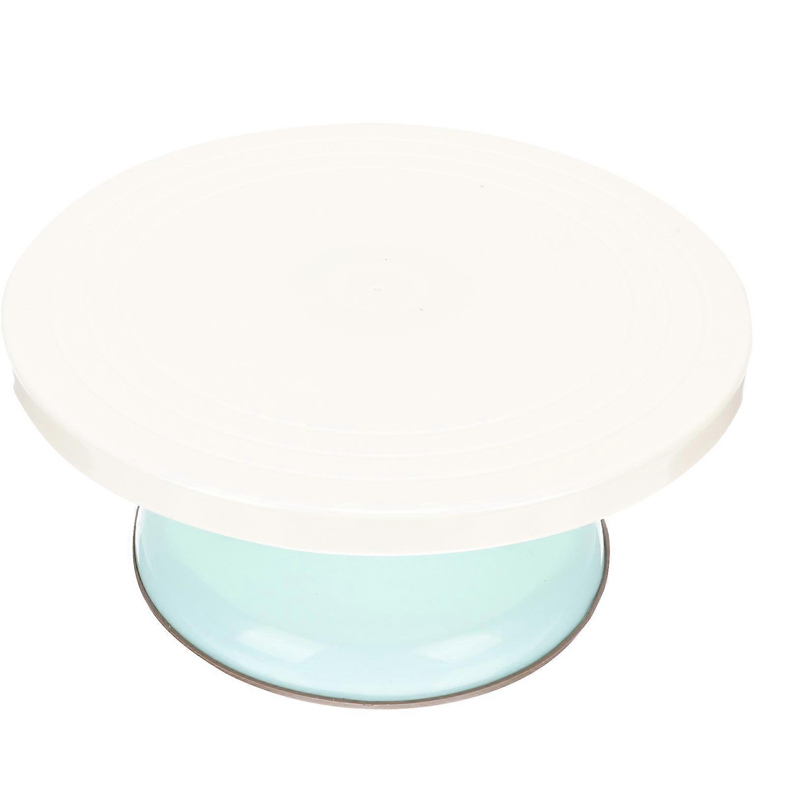 Cake Turntable Manual Cake Rotating Platform for Decorating White