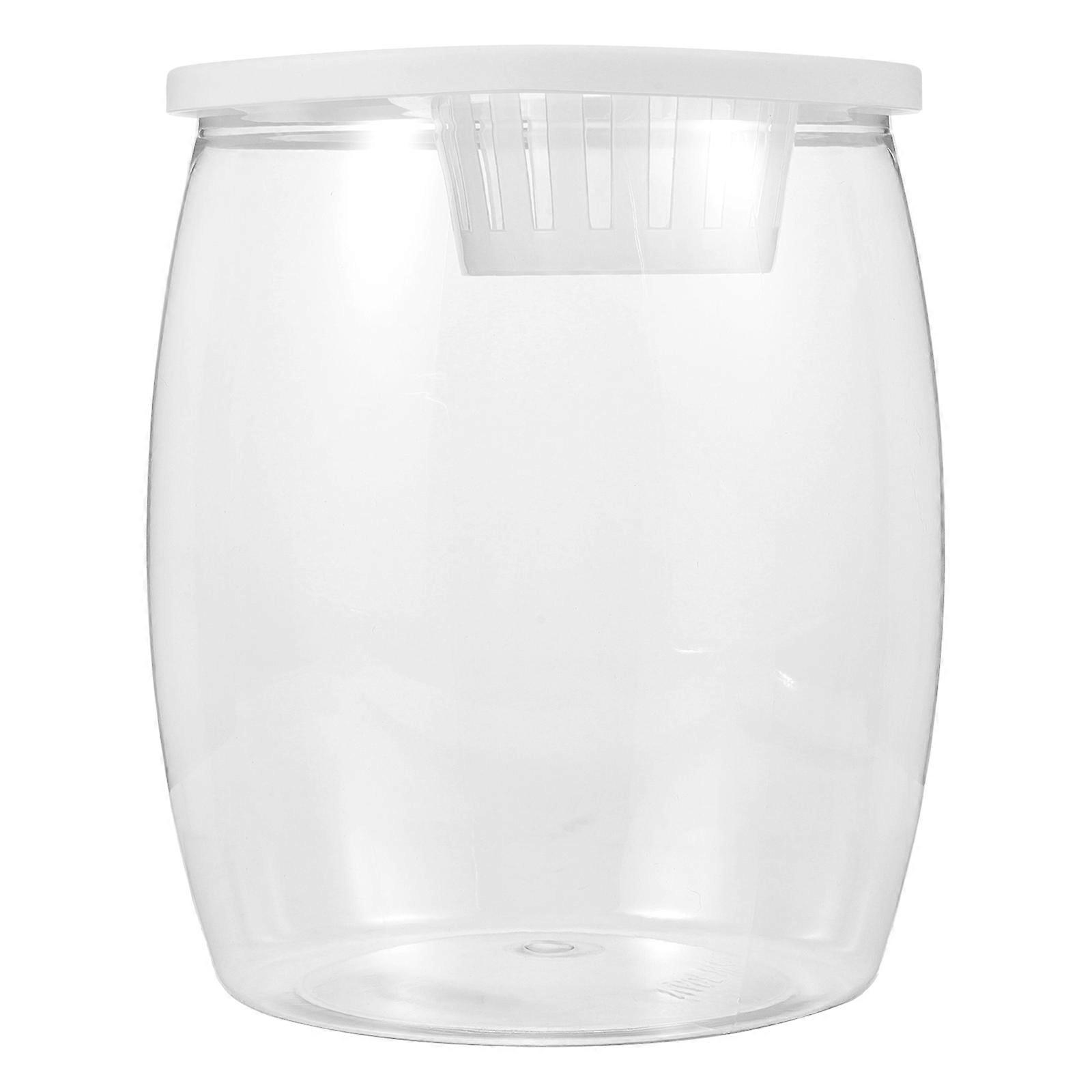 Small Plastic Fish Tank Hydroponic Aquarium for Feeding 2Pcs Transparent