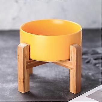 Raised Dog Bowl with Stand - Elevated Feeder - Ceramic Dog Food Bowl - 28 oz