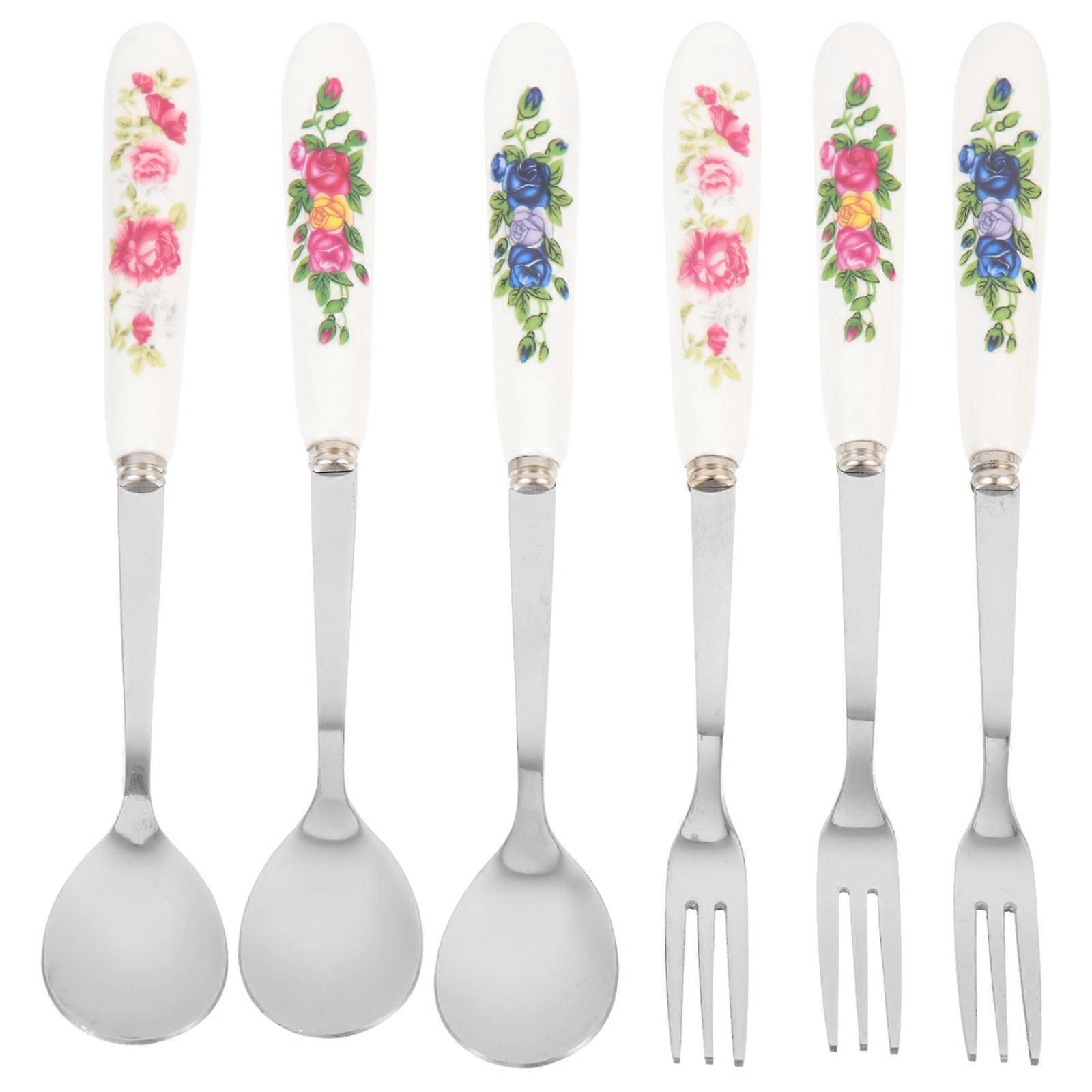 Coffee Dessert Forks Multi-Function Cake Spoons with 1Set for Eating