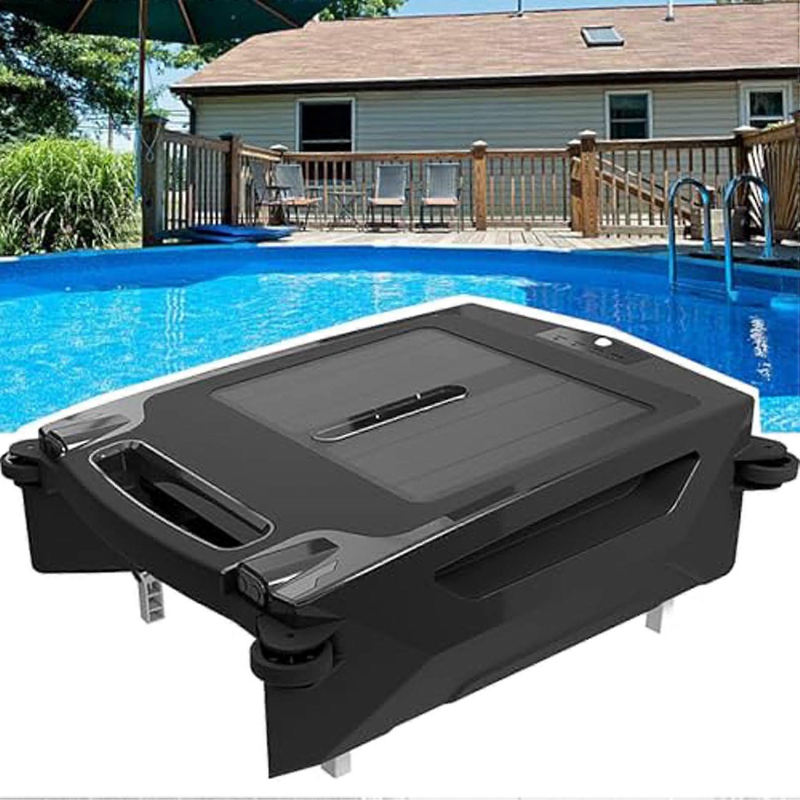 Automatic Pool Skimmer Solar and Electric Robotic Cleaner with Obstacle Avoidance and Two Speed Modes