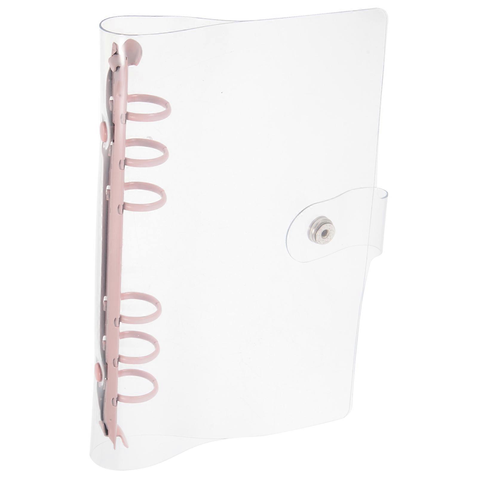 A6 Planner Binder with Transparent Cover Snap Button for 5Pcs Notebooks