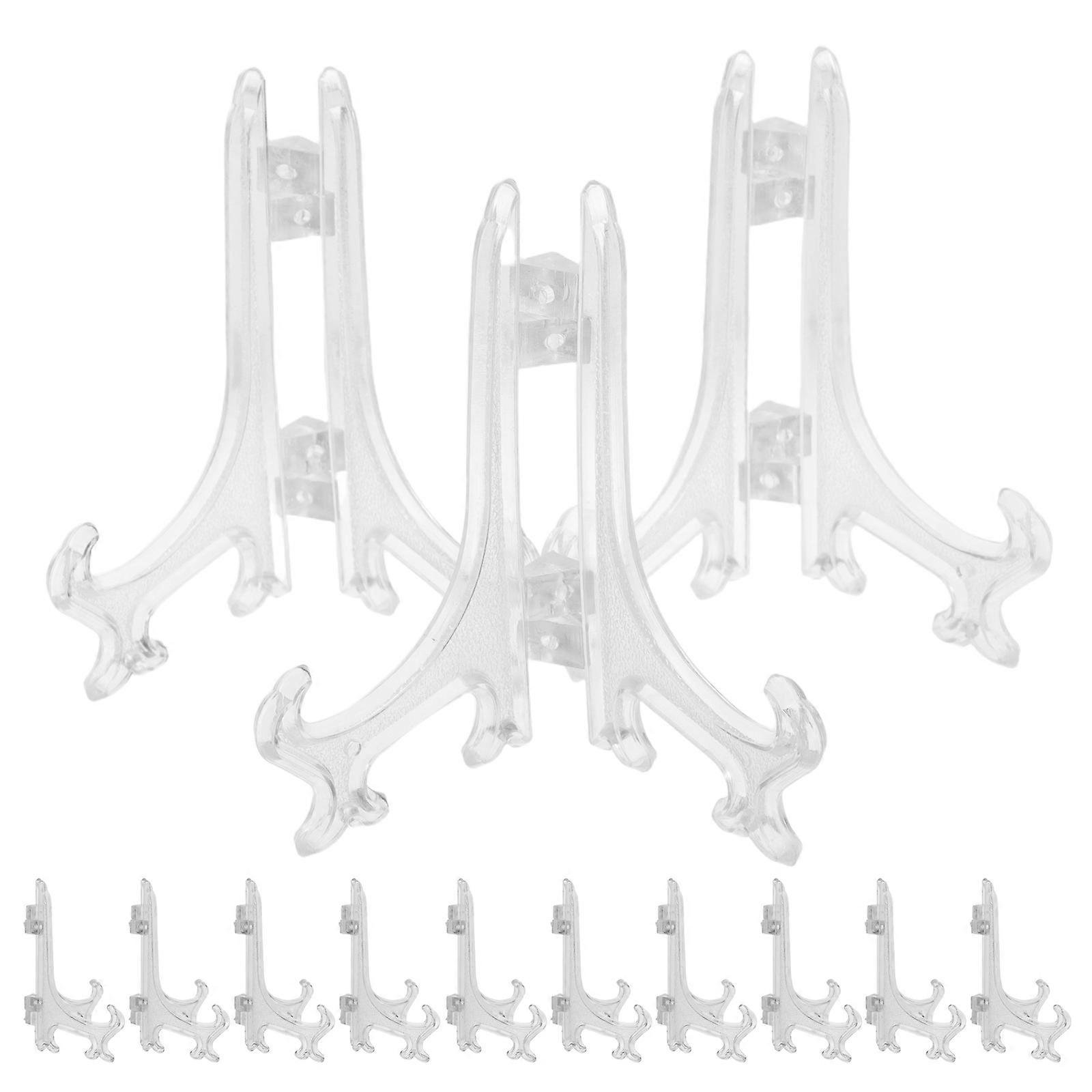 150Pcs Mini Plastic Transparent Easel Holder for Display