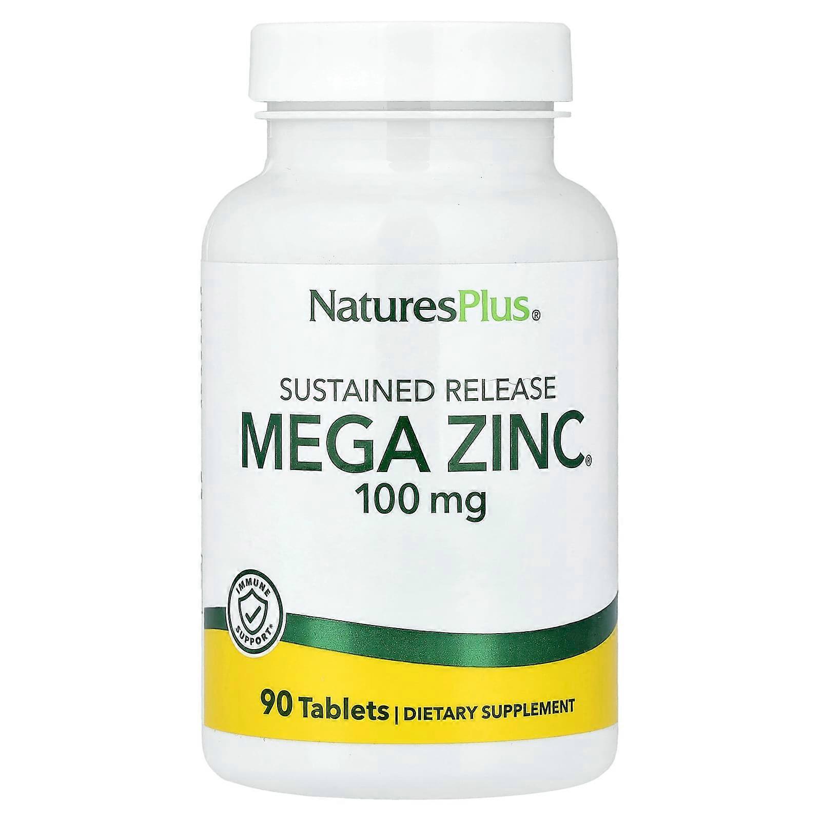 NaturesPlus, Sustained Release Mega Zinc, 100 mg, 90 Tablets