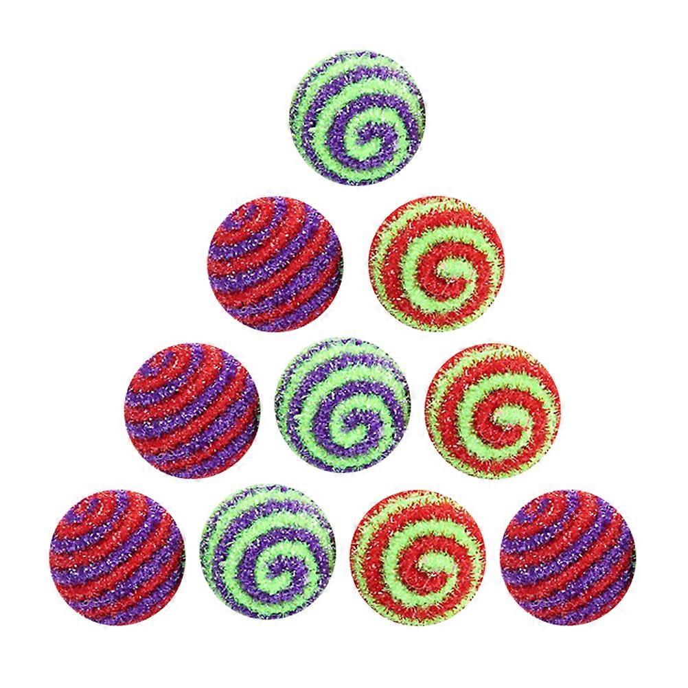 Cat Wool Ball Cat Glitter Balls for Playing 30Pcs Assorted