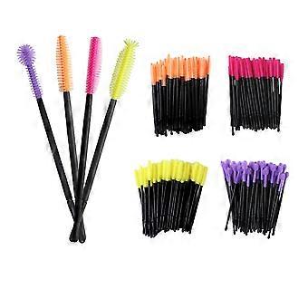Mascara Wands Eyelash Brush for Disposable Use 100Pcs Purple