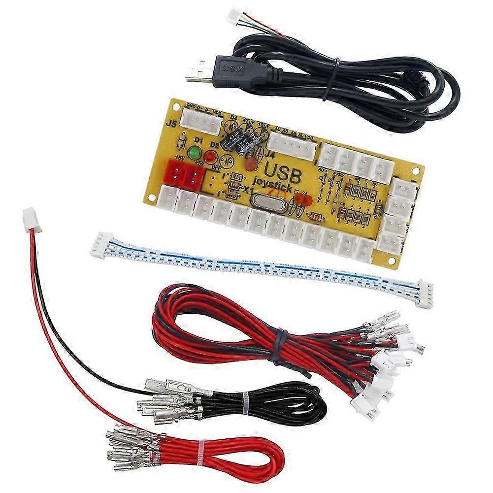 5V LED Zero Delay Board Arcade Game USB Encoder to PC for Raspberry Pi Joystick Control Push Button Connection Cable simple