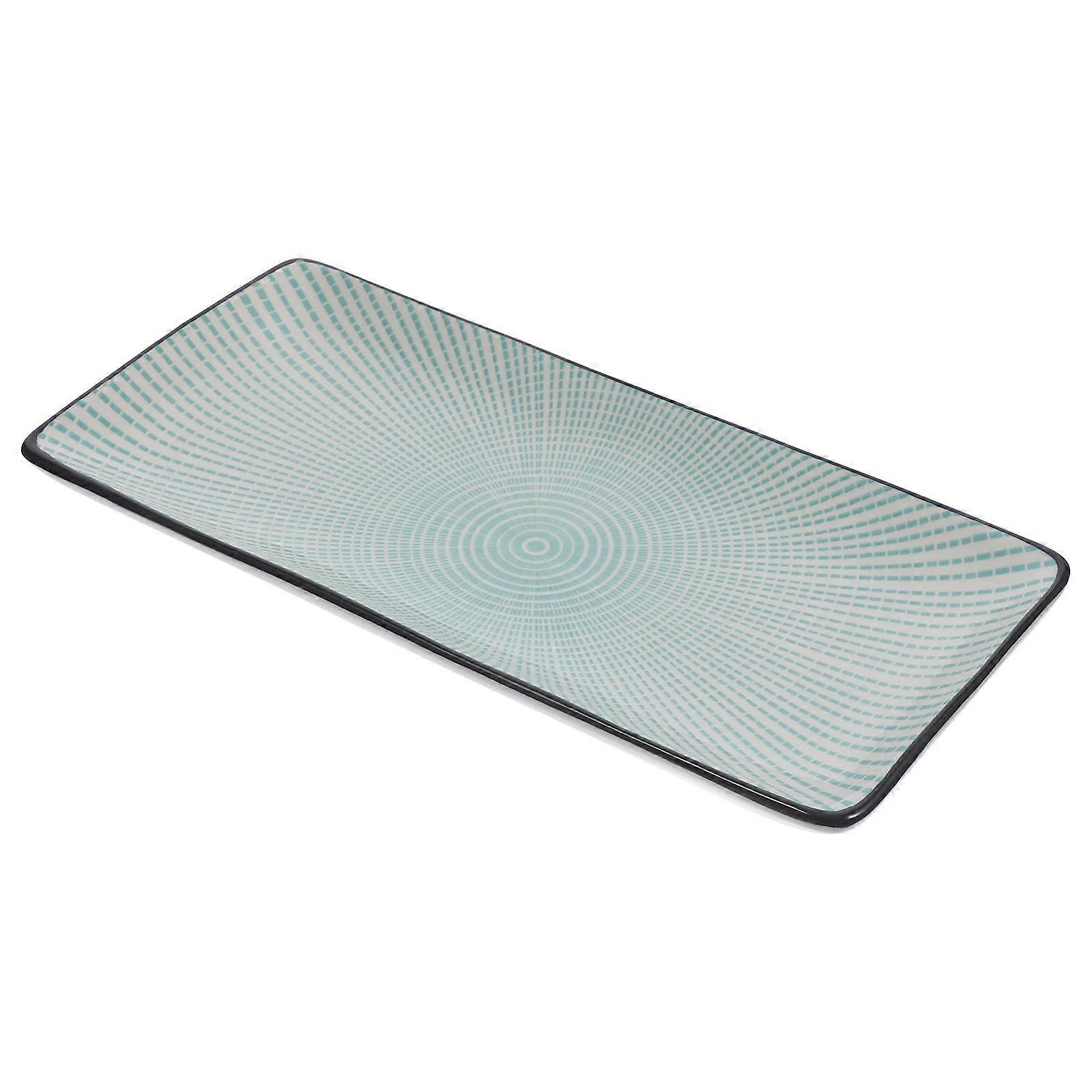 Ceramic Sushi Plate for Kitchen Use 1Pcs Rectangular Tableware Plate