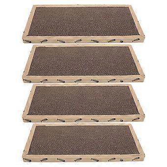 Lot de 4 tapis à gratter en sisal pour chat : 42,9 x 21 cm, tapis à gratter d'intérieur pour meubles, canapé, tapis de protection, anti-rayures et antidérapant