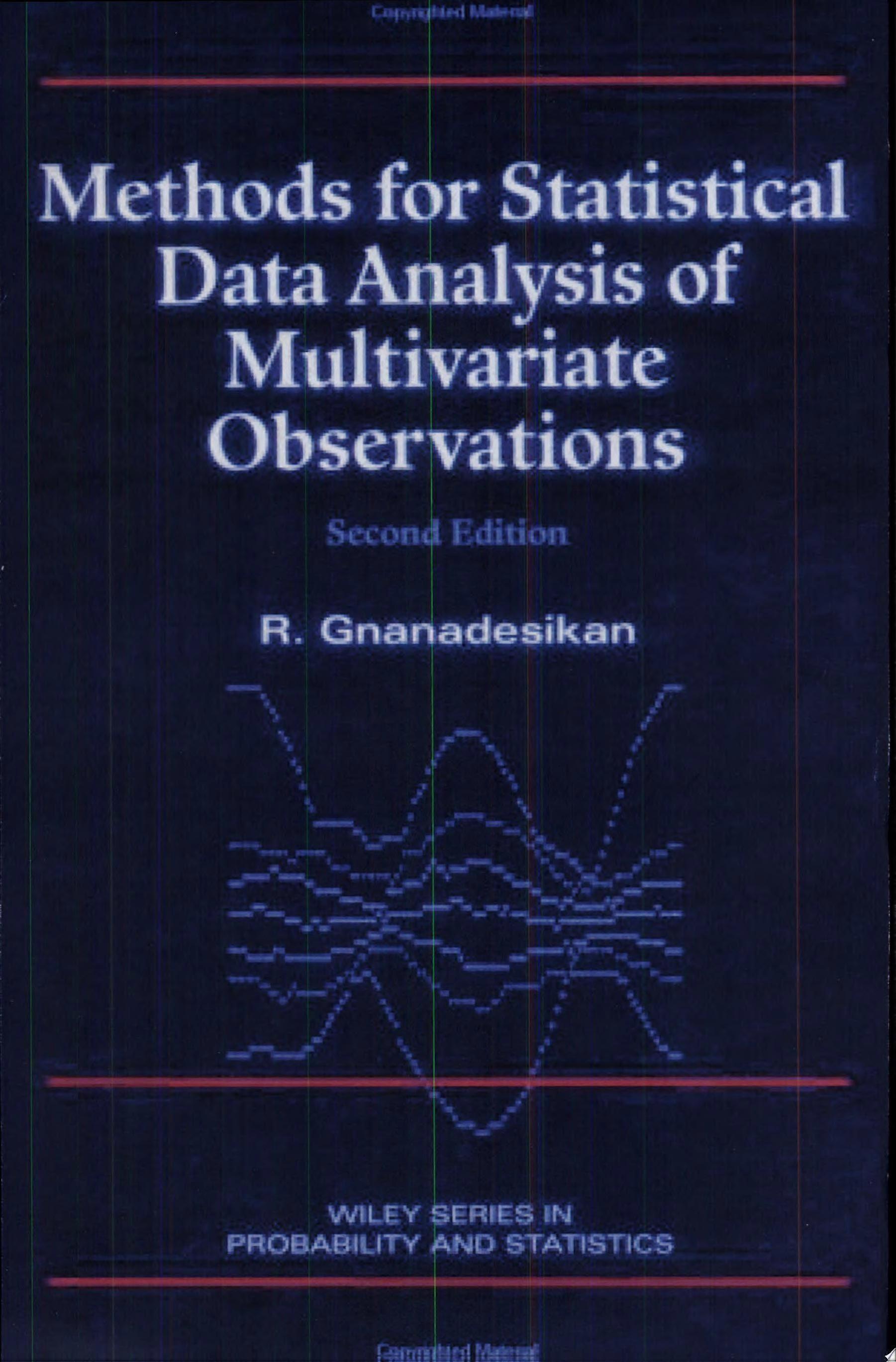 Methods for statistical data analysis of multivariate observations