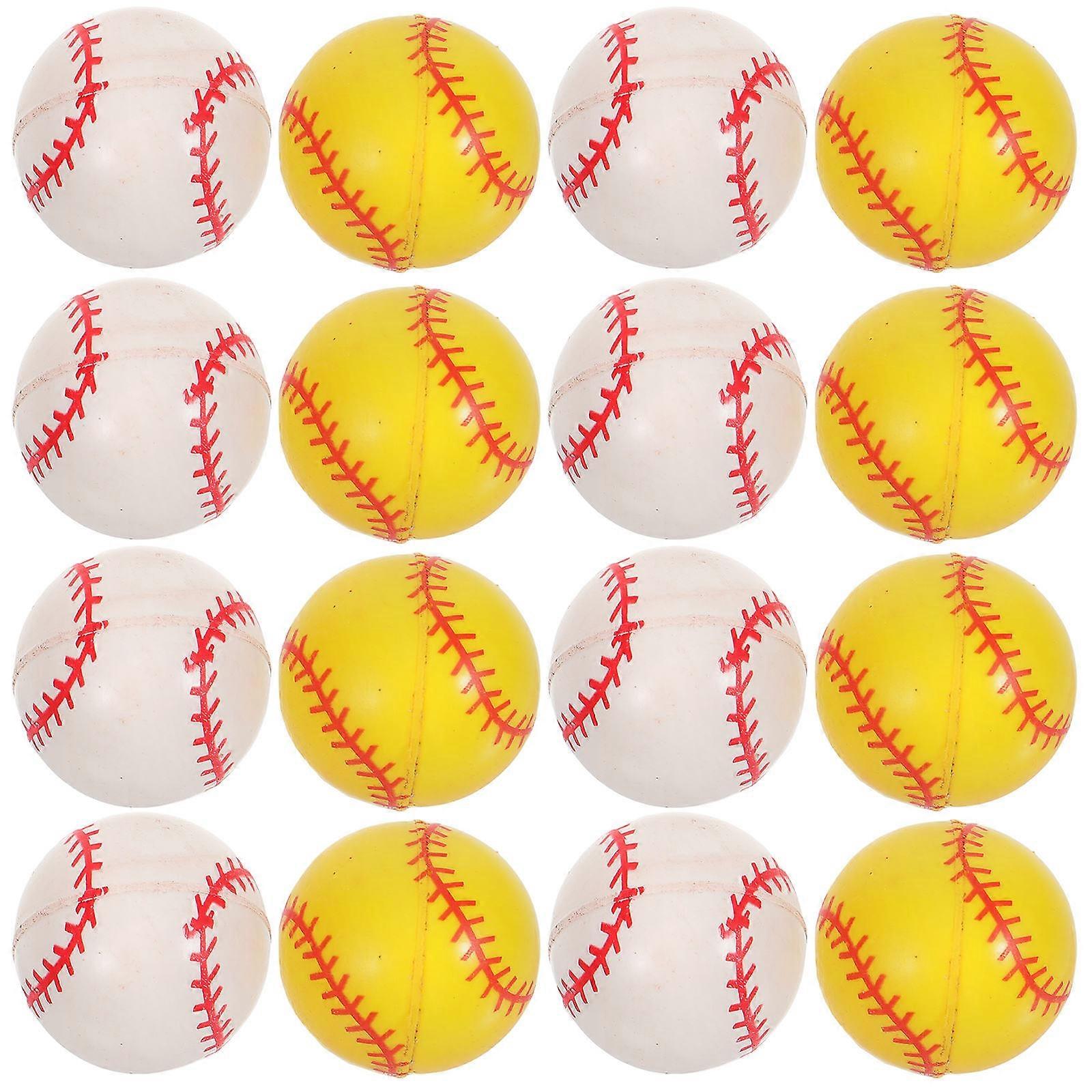20Pcs Bounce Balls Baseball Pattern Bouncy Balls Creative Jumping Balls