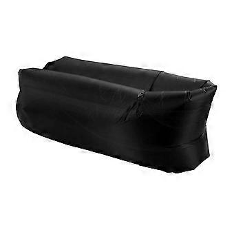 Opblaasbare Lounger Air Sofa Draagbare Opvouwbare Comfortabele Opblaasbare Bank met Opbergtas voor Outdoor Camping Zwart