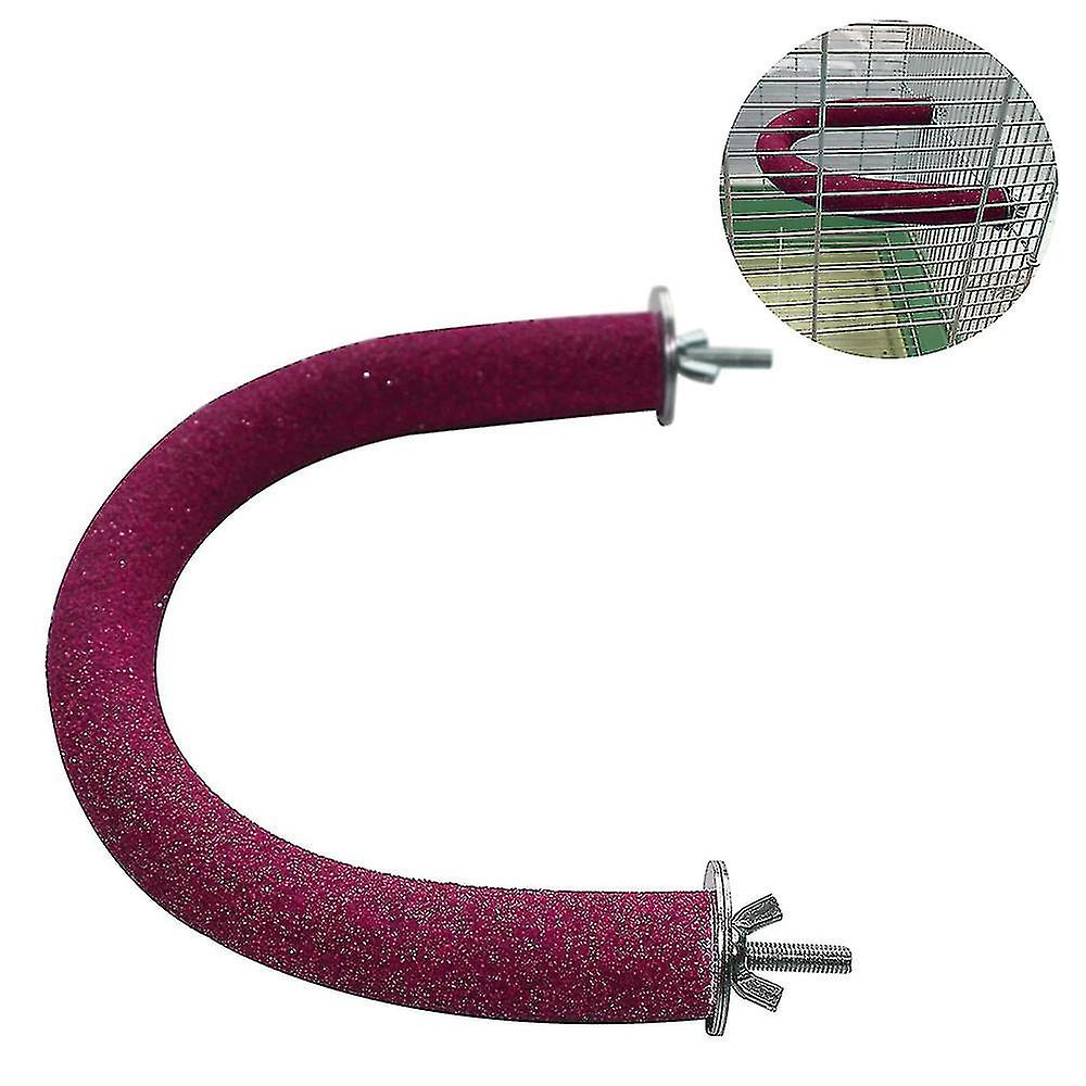 Bird Wood Perch Stand Toy,u-shaped Curved Corner Pet Parrot Stand Rack