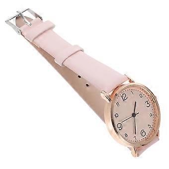 Women Quartz Watch Simple Style Women Wristwatch with PU Leather Strap for Gift