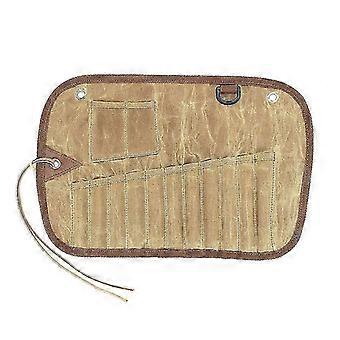 Portable Travel Kitchen Utensil Storage Bag - Polyester Roll-Up Cutlery Pouch & Cooking Tool Organizer Set