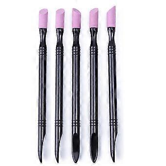 Nail File Cuticle Stone Pusher Nails Sanding Sticks Nail Art Pen Cuticle Remover Trimmer Buffer Manicure Tools Pushing Dead Skin