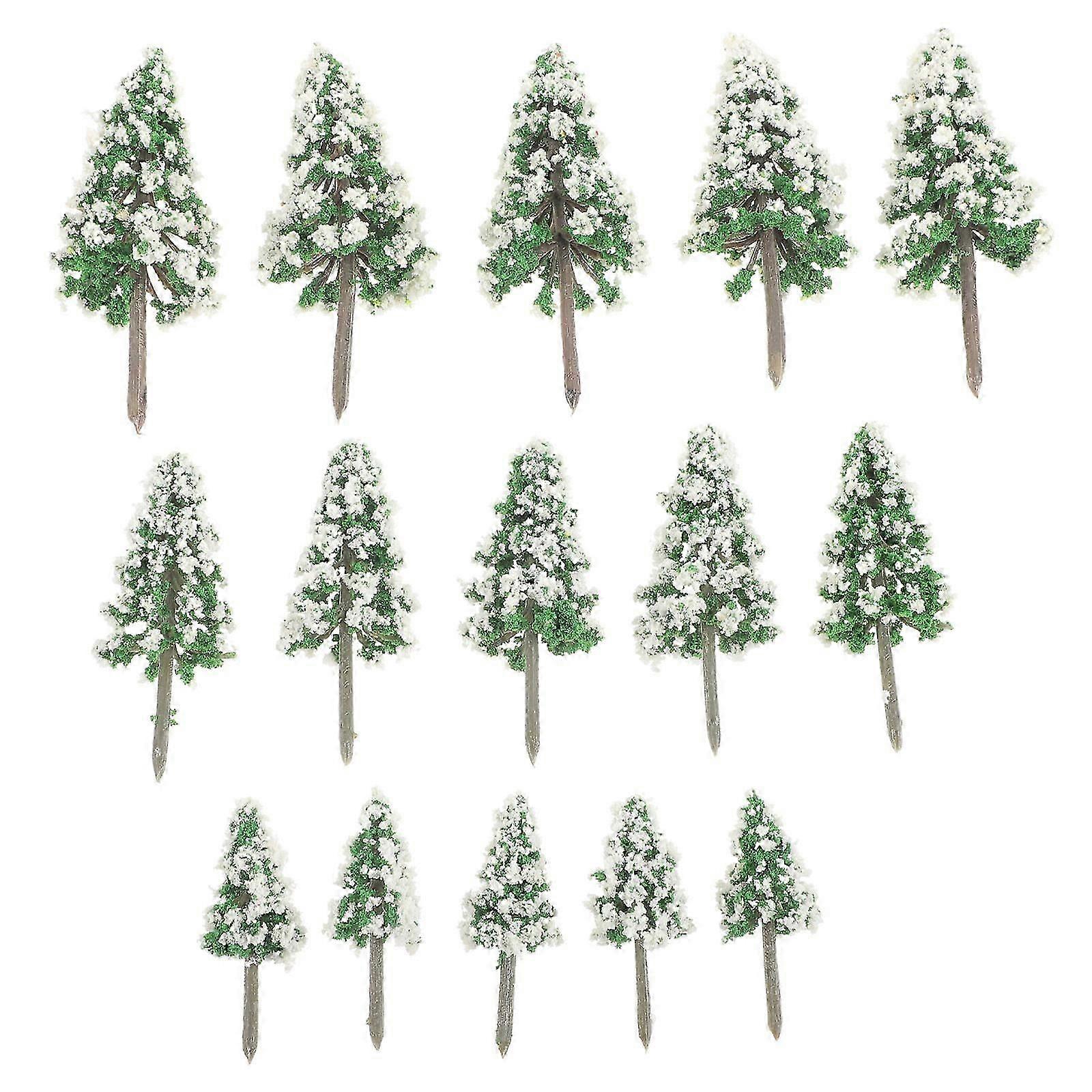 Snow Cedar Tree Trees for Train Scenery 15Pcs Collection